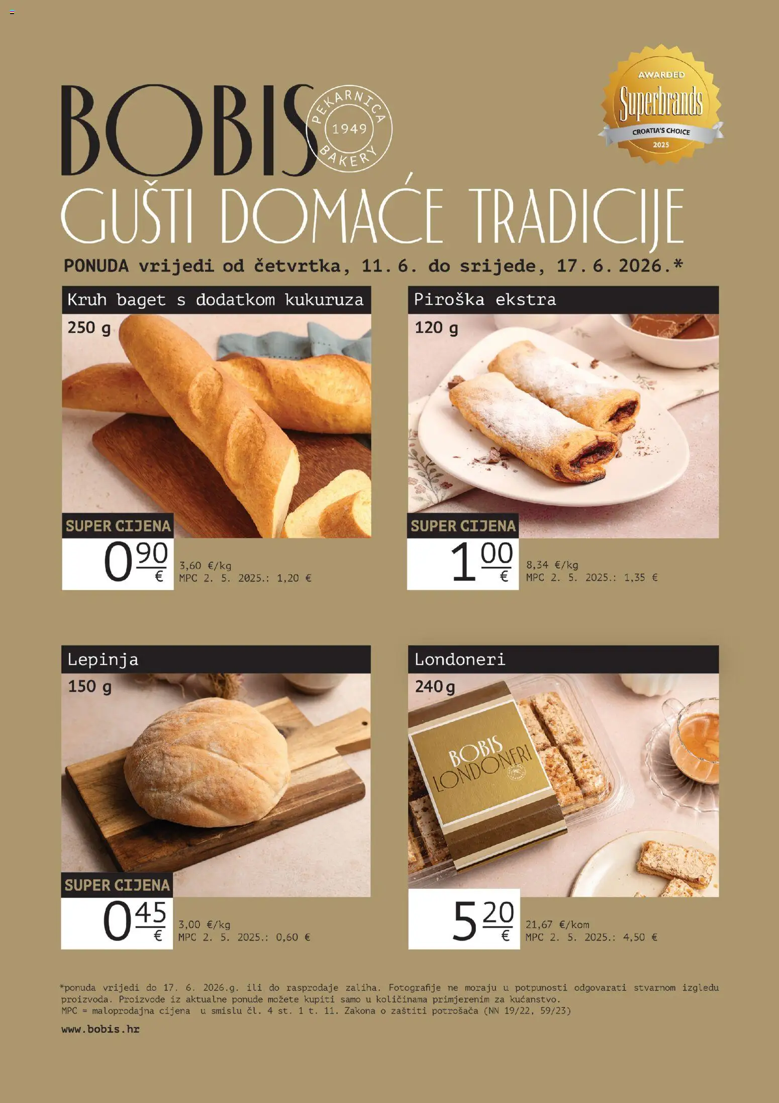 Tommy katalog | vrijedi od 11.06.2026 | Stranica: 1 | Proizvodi: Baget, Kruh, Piroška