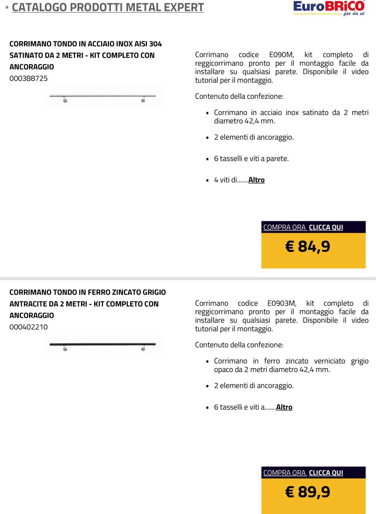 Volantino Eurobrico del 23.07.2025 | Pagina: 2 | Prodotti: Video
