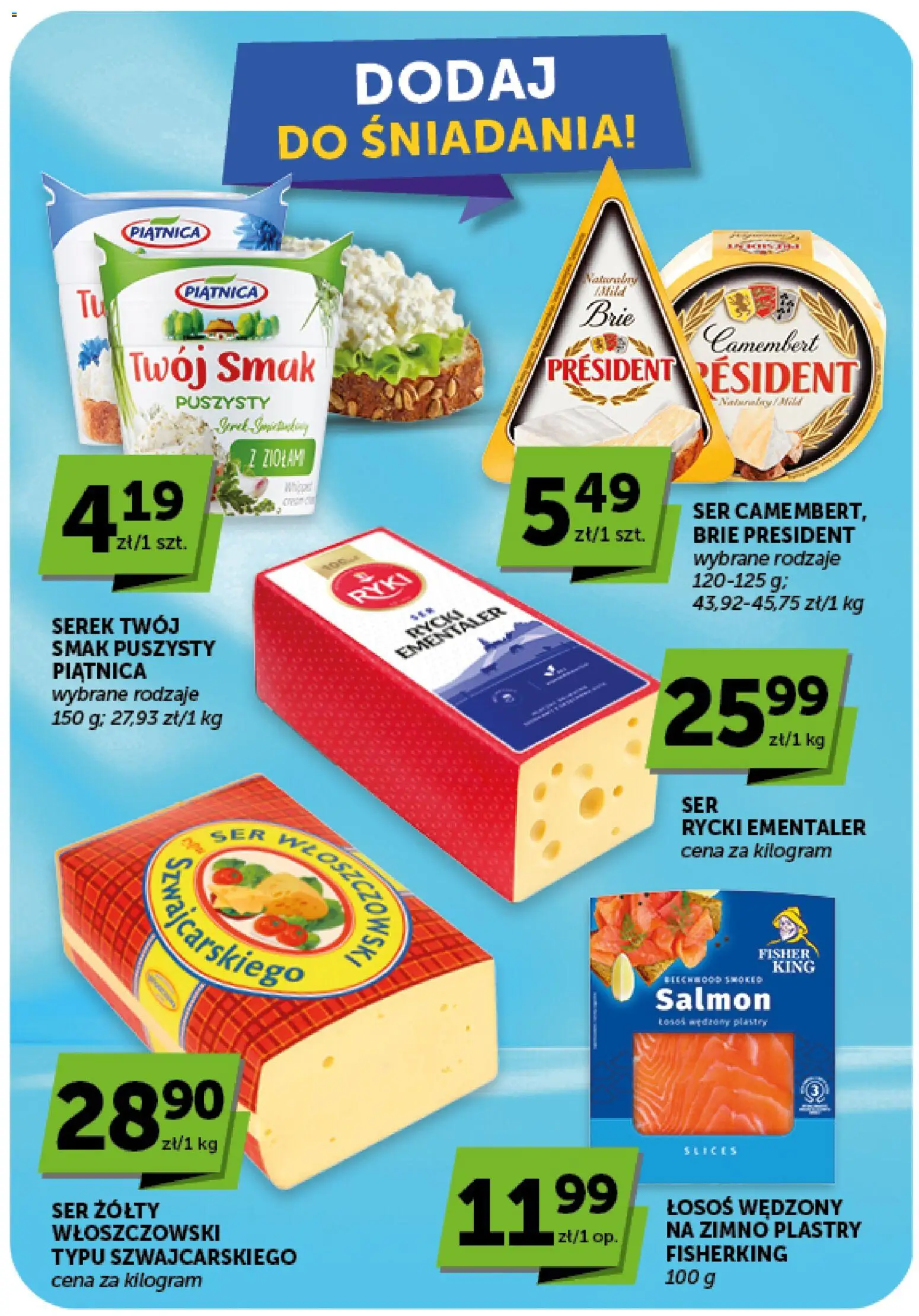 Euro Sklep gazetka od 03.09.2026 | Strona: 26 | Produkty: Ser żółty, Łosoś wędzony, Serek, Camembert