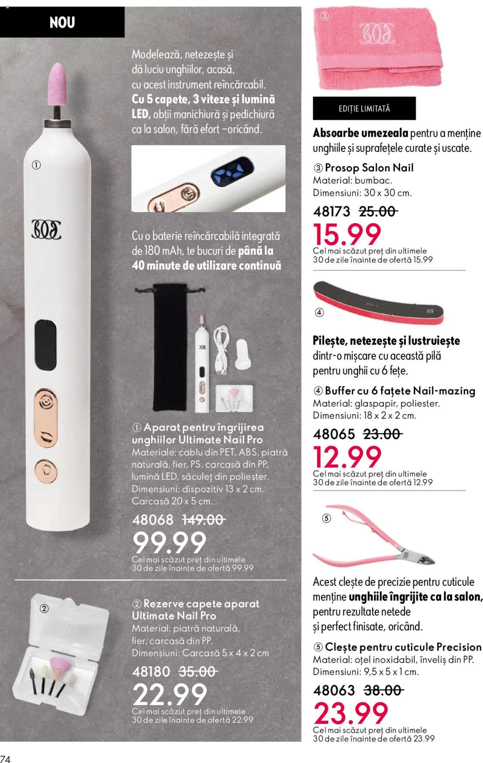 Noul catalog Oriflame – valabil de la 06.05.2026 | Pagină: 74 | Produse: Tavuk suyu, Cablu, Carcasă, Clește