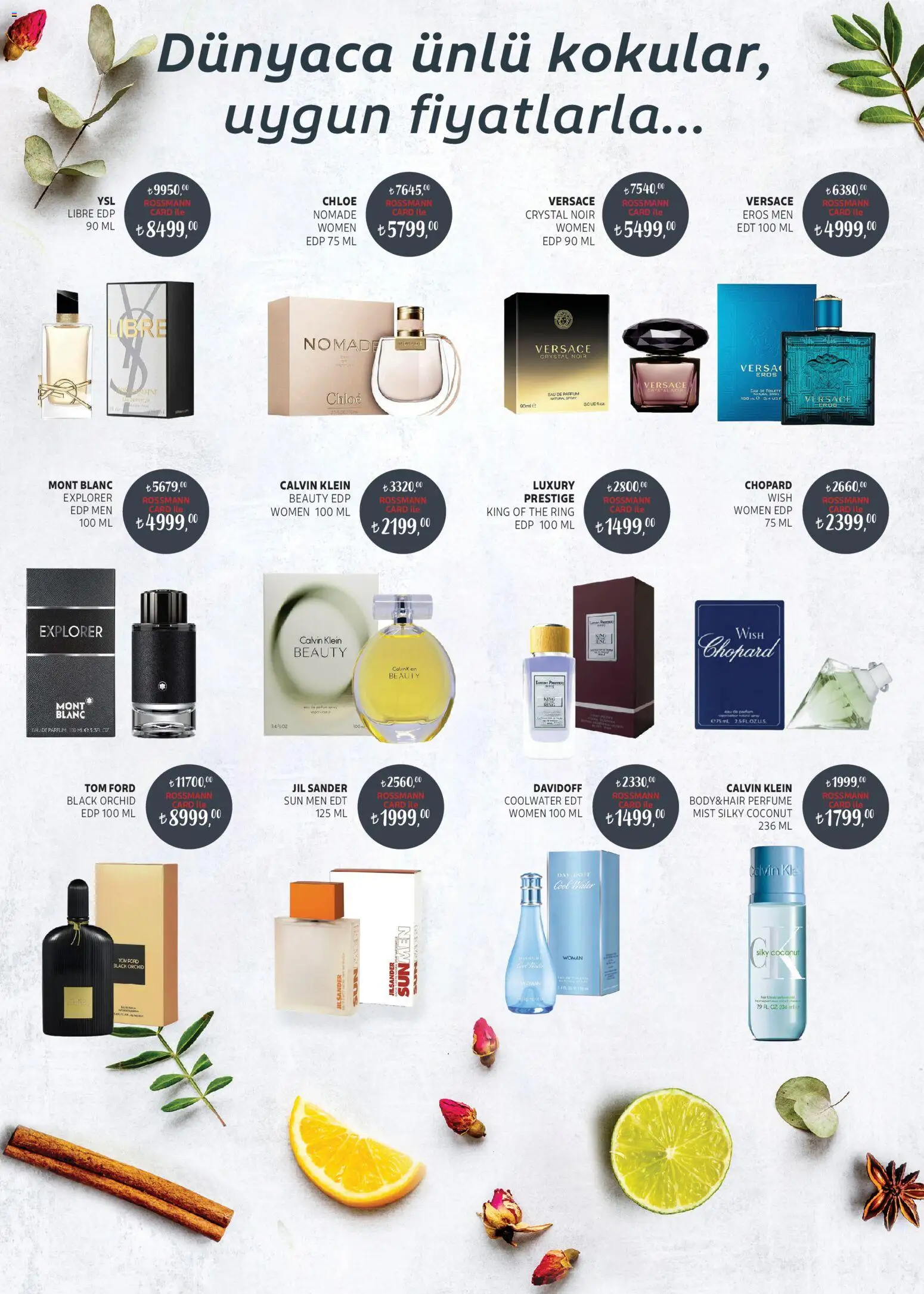 Rossmann İndirim - 01 Temmuz 2026 tarihinden itibaren geçerlidir | Sayfa: 7 | Ürünler: Parfüm, Mont