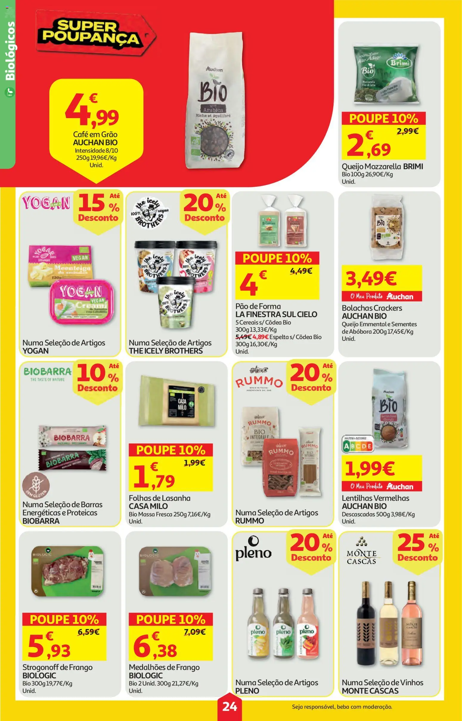 Auchan folheto │ válido de 07.05.2026 | Página: 24 | Produtos: Frango, Lasanha, Queijo, Massa
