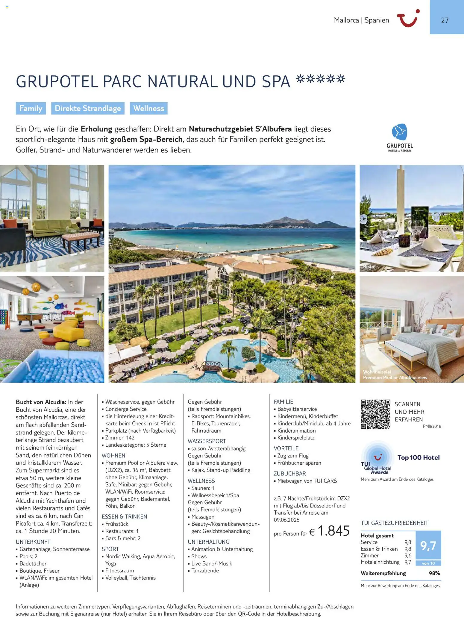 TUI Prospekt Südeuropa & Nordafrika 2026/27 – gültig ab 03.03.2026 | Seite: 27 | Produkte: Top, Babybett
