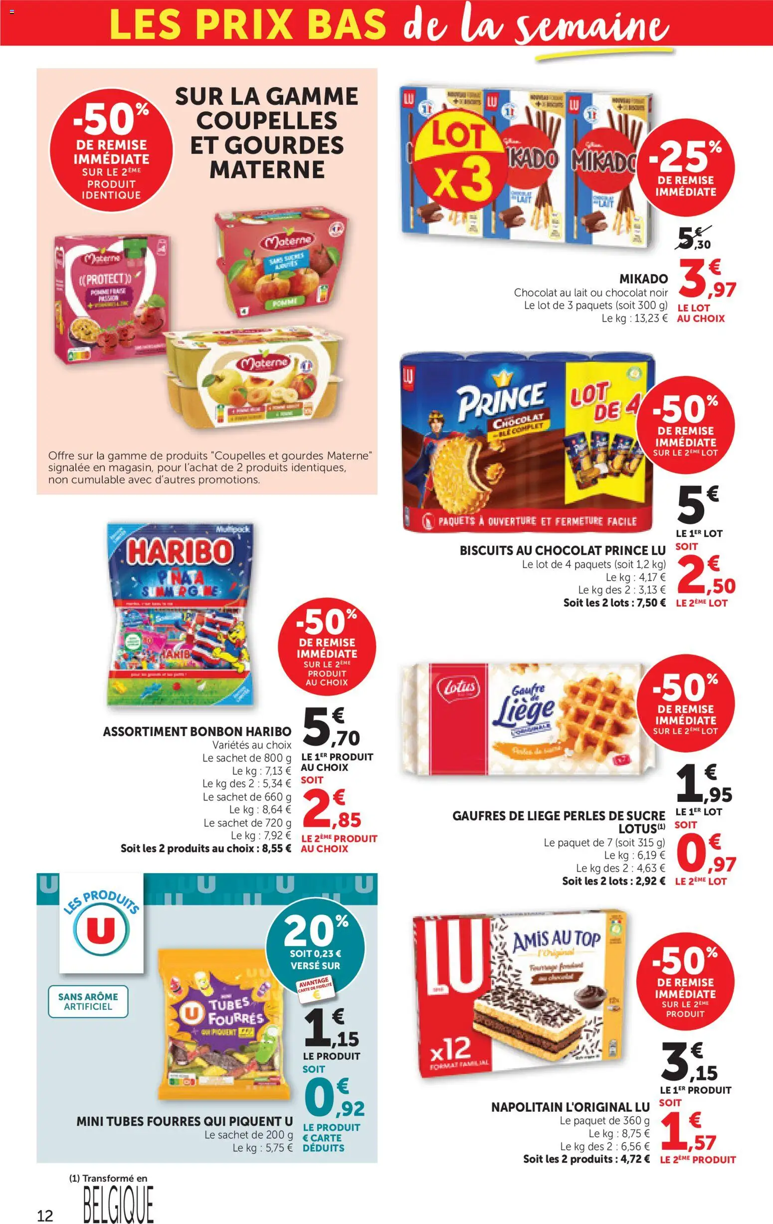 {H1} | Page: 12 | Produits: Lait, Chocolat, Gaufres, Biscuits