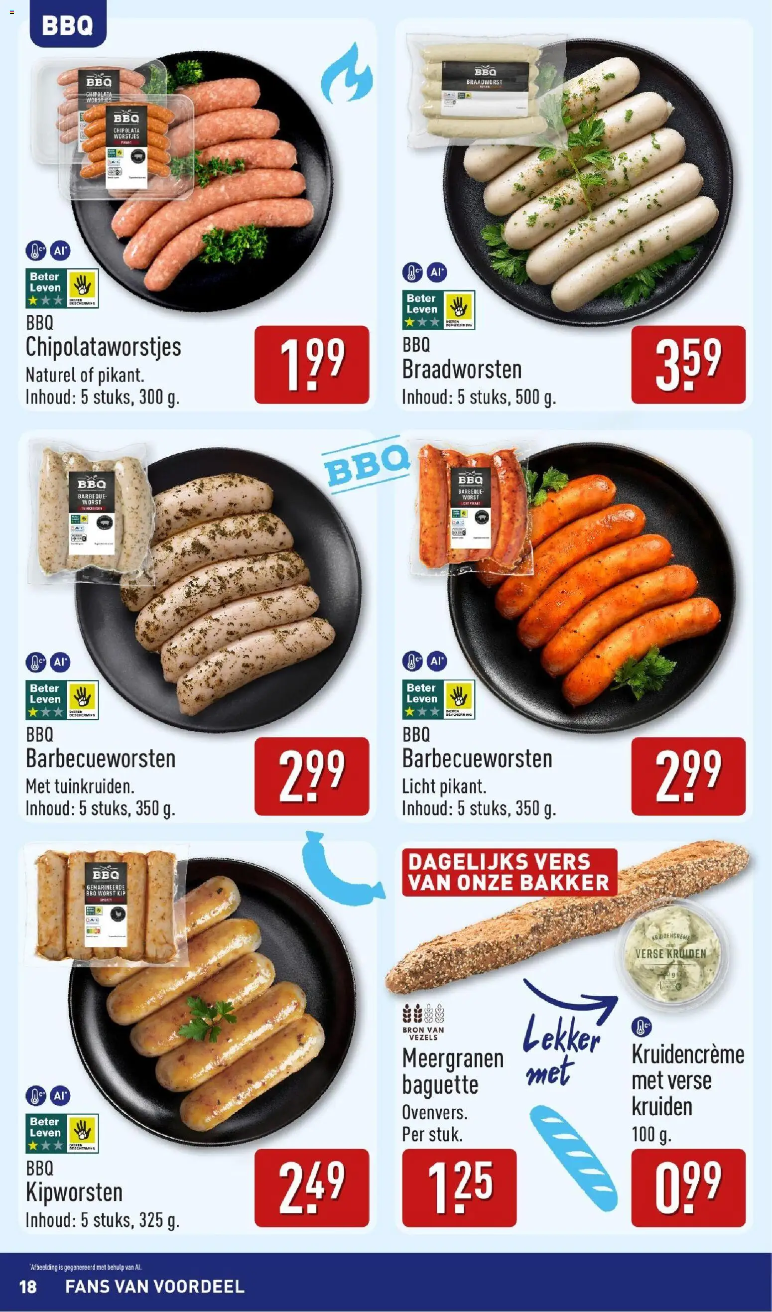 {H1} | Pagina: 18 | Producten: Baguette, Chipolata, Dip, Kip