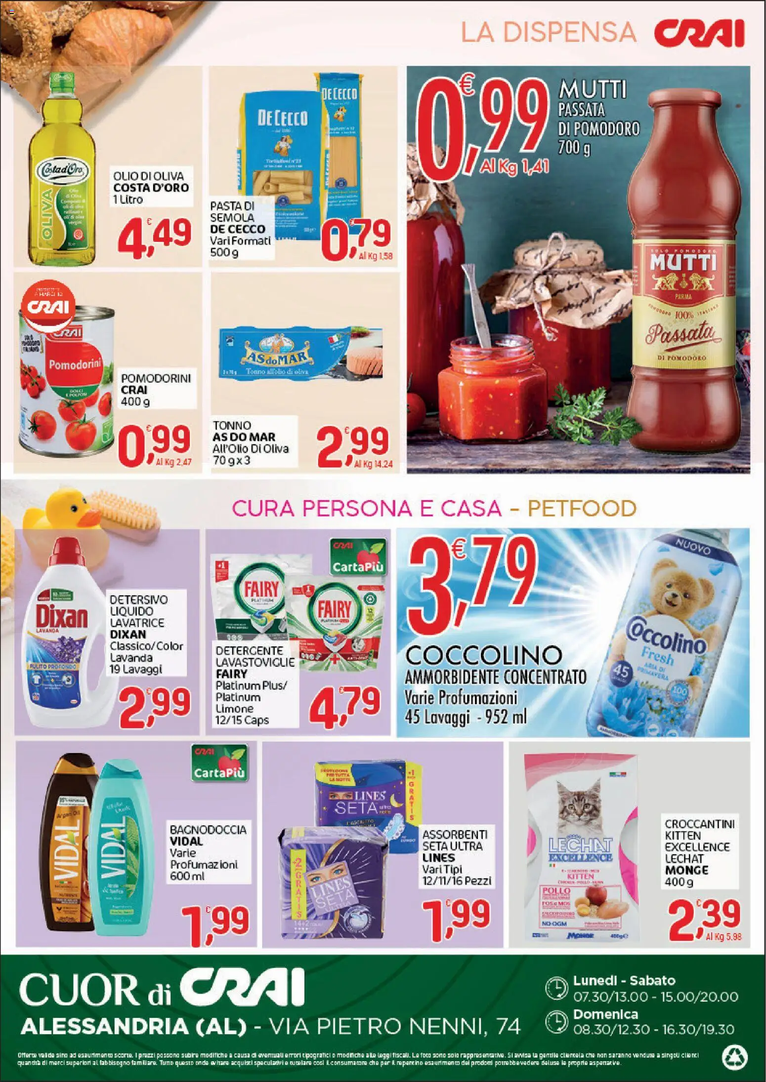 Volantino CRAI del 10/09/2026 | Pagina: 4 | Prodotti: Pomodorini, Pollo, Detergente, Olio