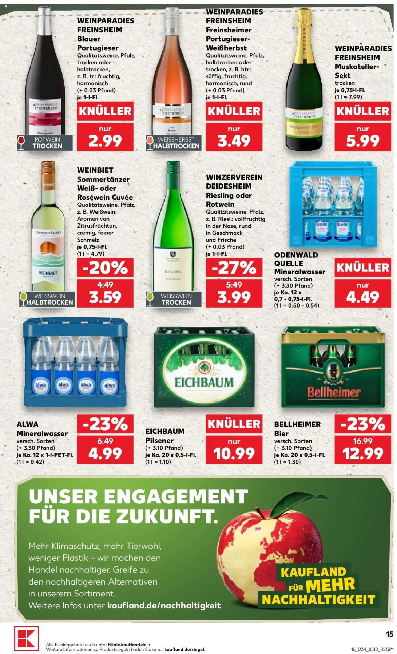 Prospekt Kaufland ab 20.08.2026 » Angebote Online zum Blättern | Seite: 15 | Produkte: Bier, Weißwein, Rosewein, Sekt