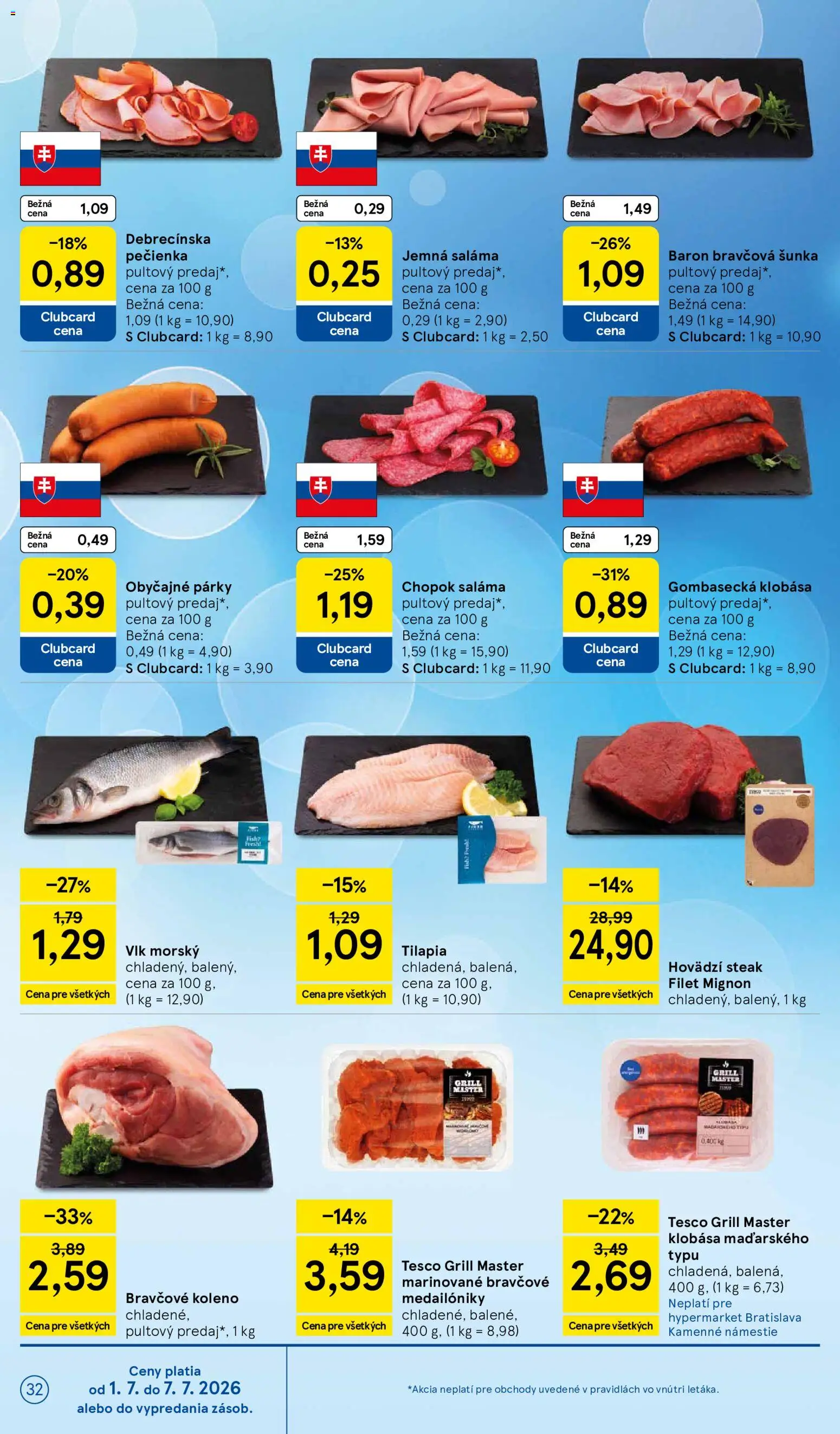 Nové Tesco akcie – leták je platný od 01.07.2026 | Strana: 32