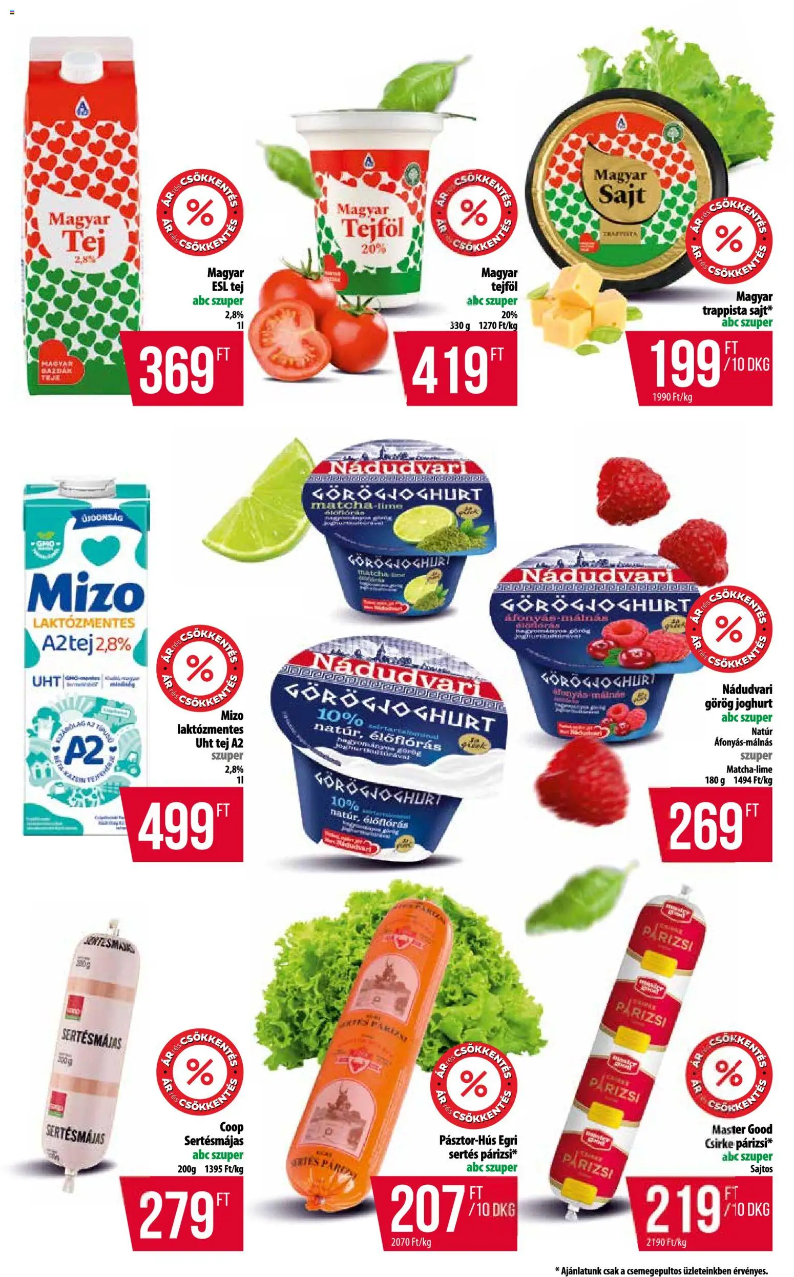 COOP akciós ujság - amely érvényes a következő dátumtól: 2026.08.06. | Oldal: 3 | Termékek: Görög joghurt, Sajt, Joghurt, Párizsi