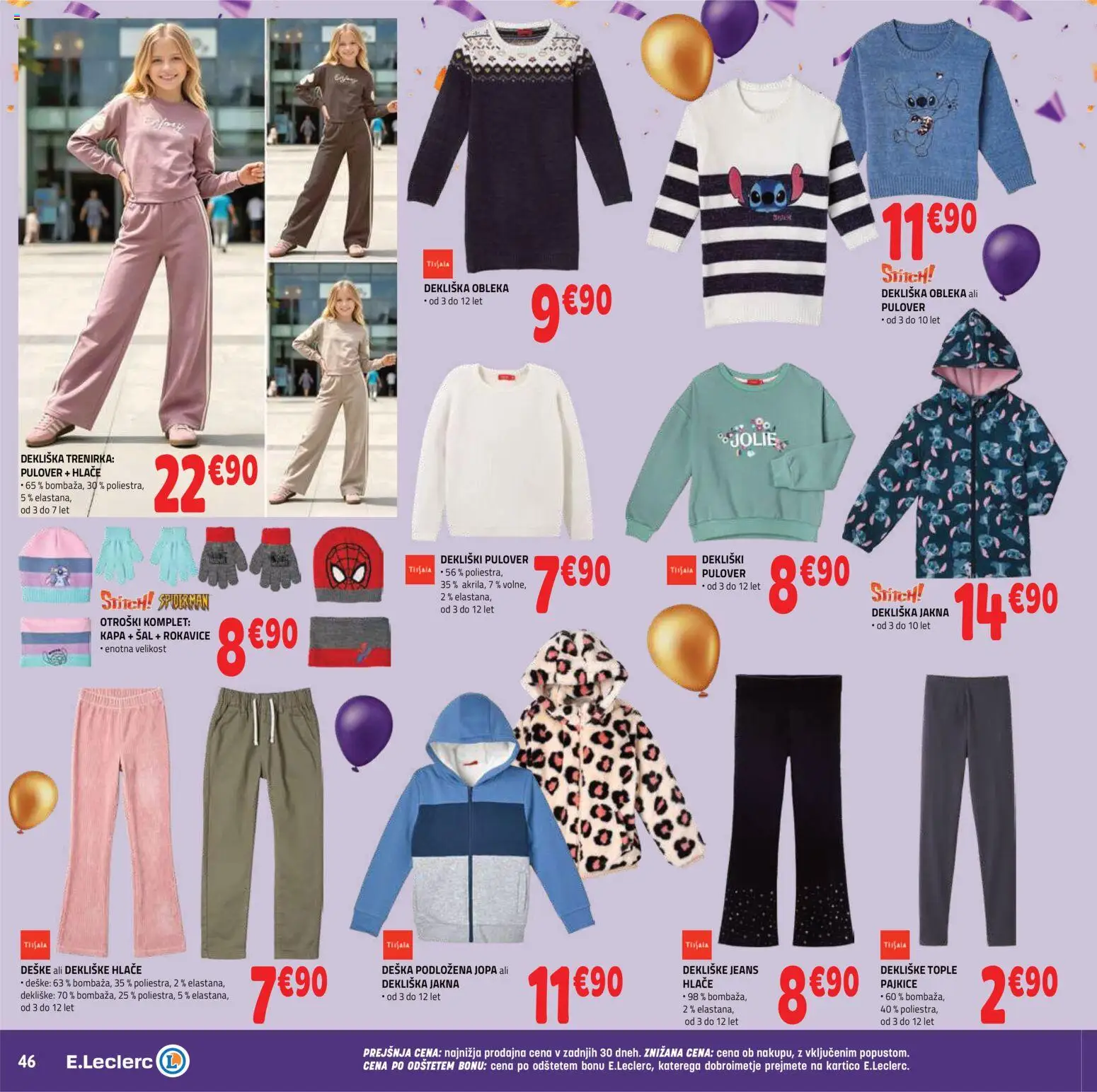 Novi E.leclerc katalog ponudbe – veljaven od 14.10.2026 | Stran: 6 | Izdelki: Trenirka, Hlace, Obleka, Sal