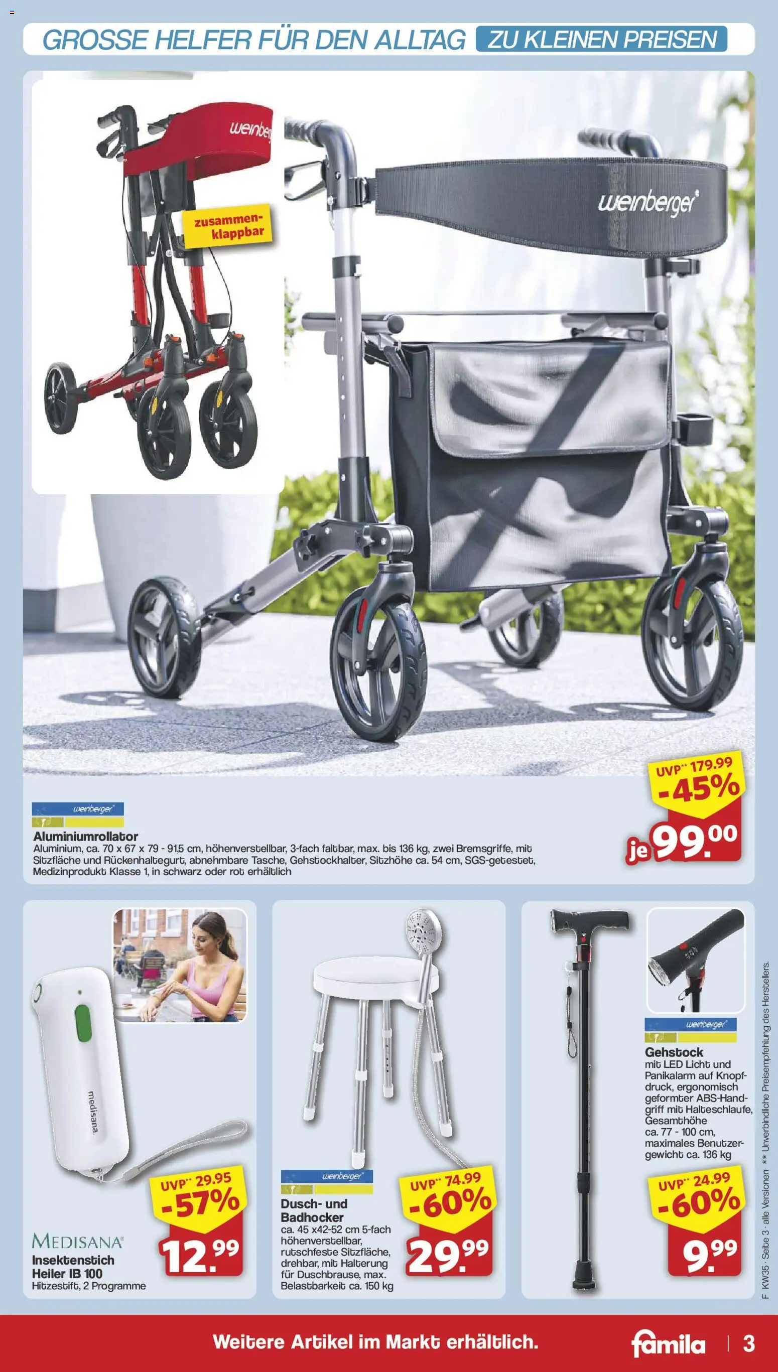 Famila Nordwest Sonderangebote – gültig ab 23.08.2026 | Seite: 3 | Produkte: Gewicht, Badhocker