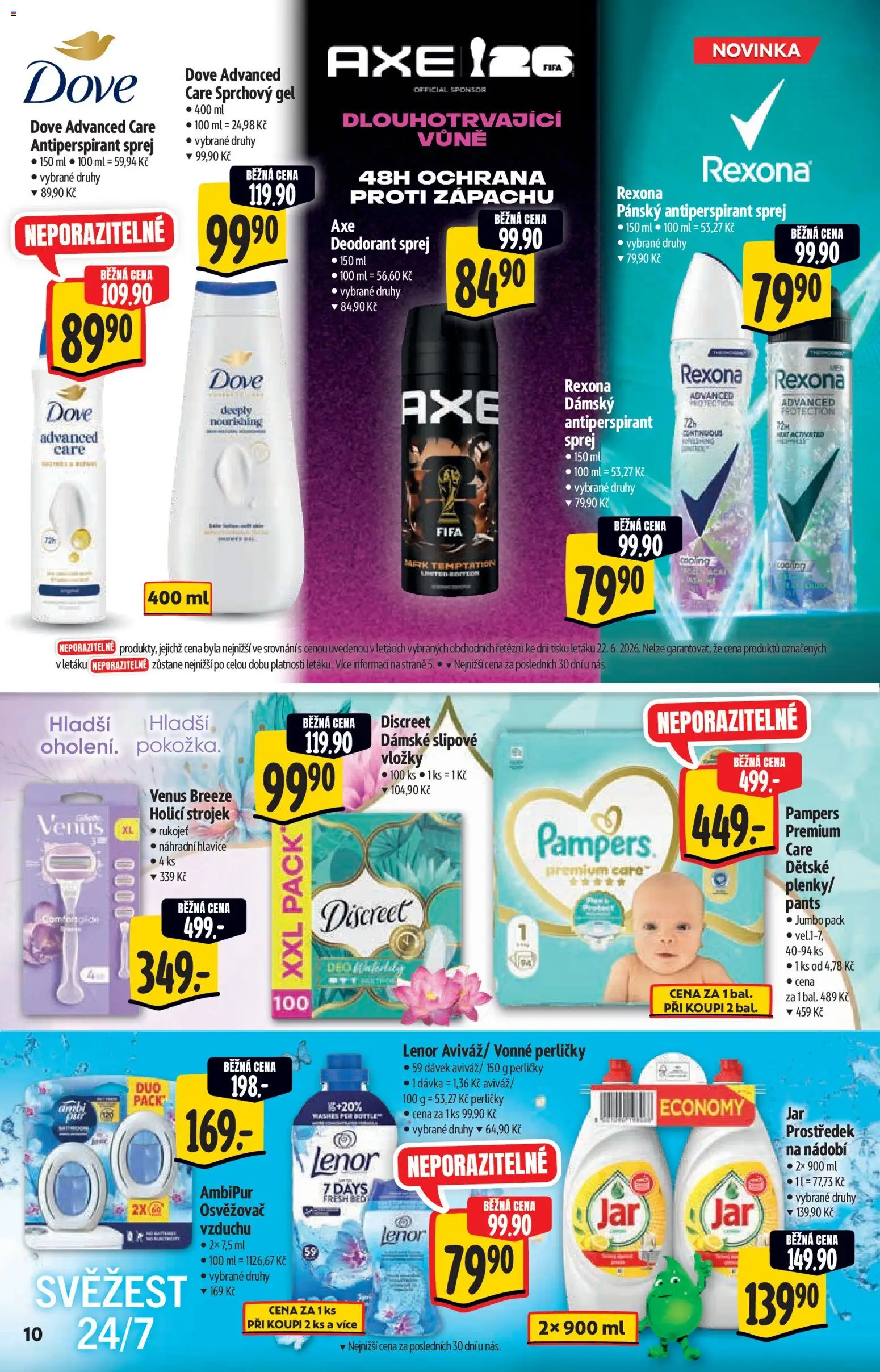 Albert katalog - Hypermarket od 01.07.2026 | Strana: 10 | Produkty: Lenor, Nádobí, Holicí strojek, Osvěžovač vzduchu