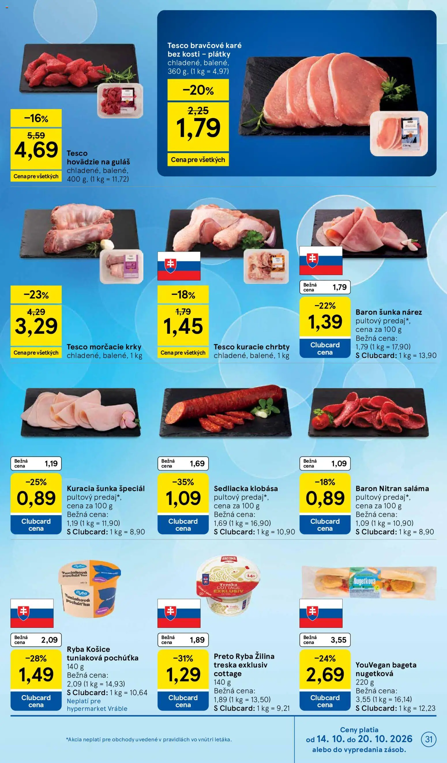 Nové Tesco akcie – leták je platný od 14.10.2026 | Strana: 31