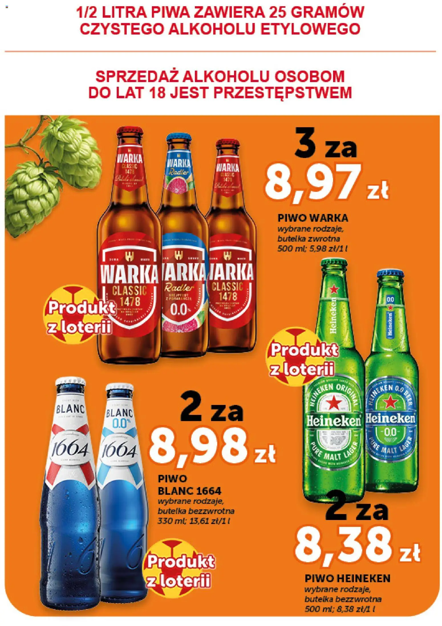 ABC gazetka od 09.07.2026 | Strona: 18 | Produkty: Warka, Piwo Warka, Piwo, Heineken