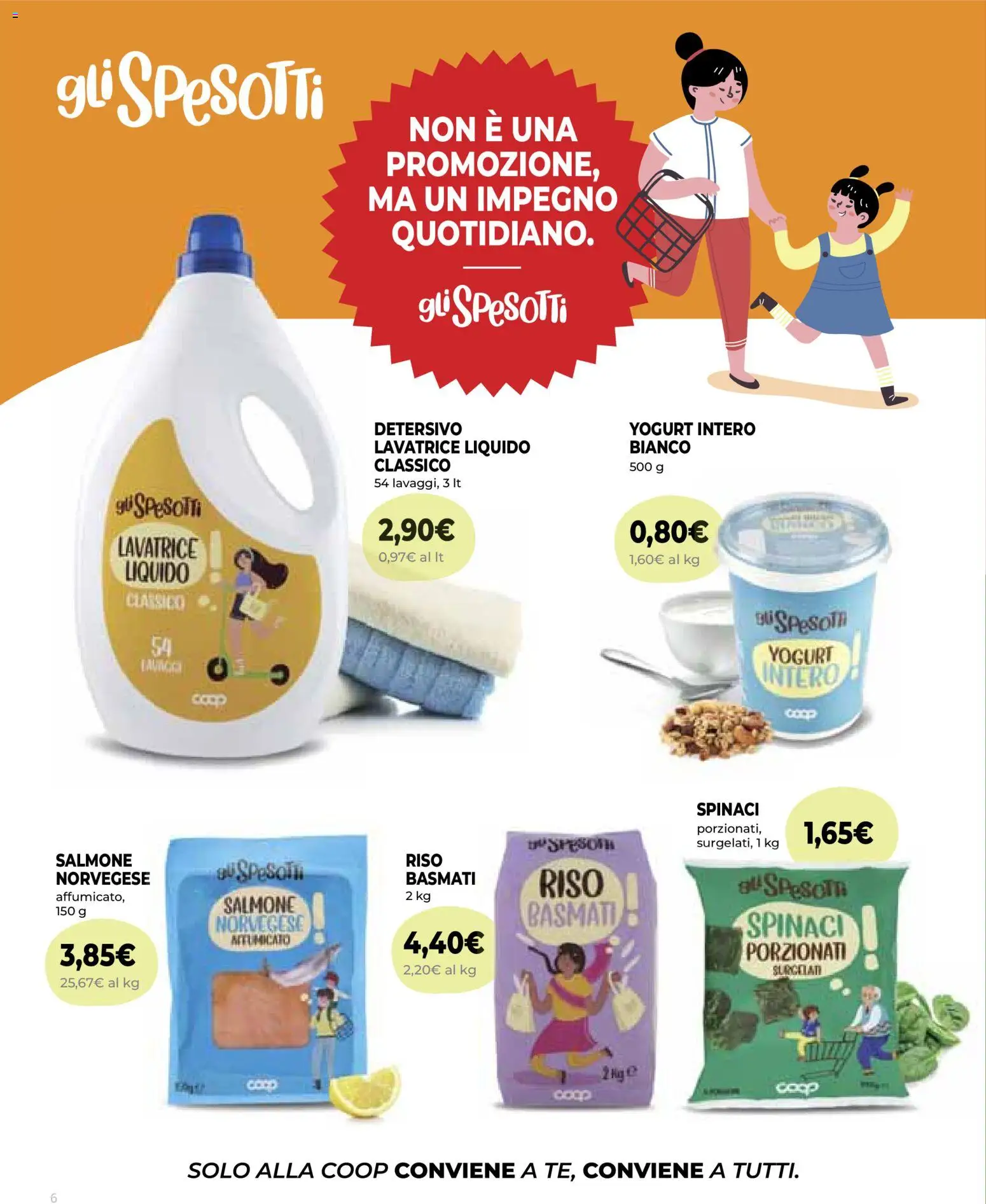 Volantino COOP del 20/08/2026 | Pagina: 6 | Prodotti: Yogurt, Riso, Spinaci, Lavatrice