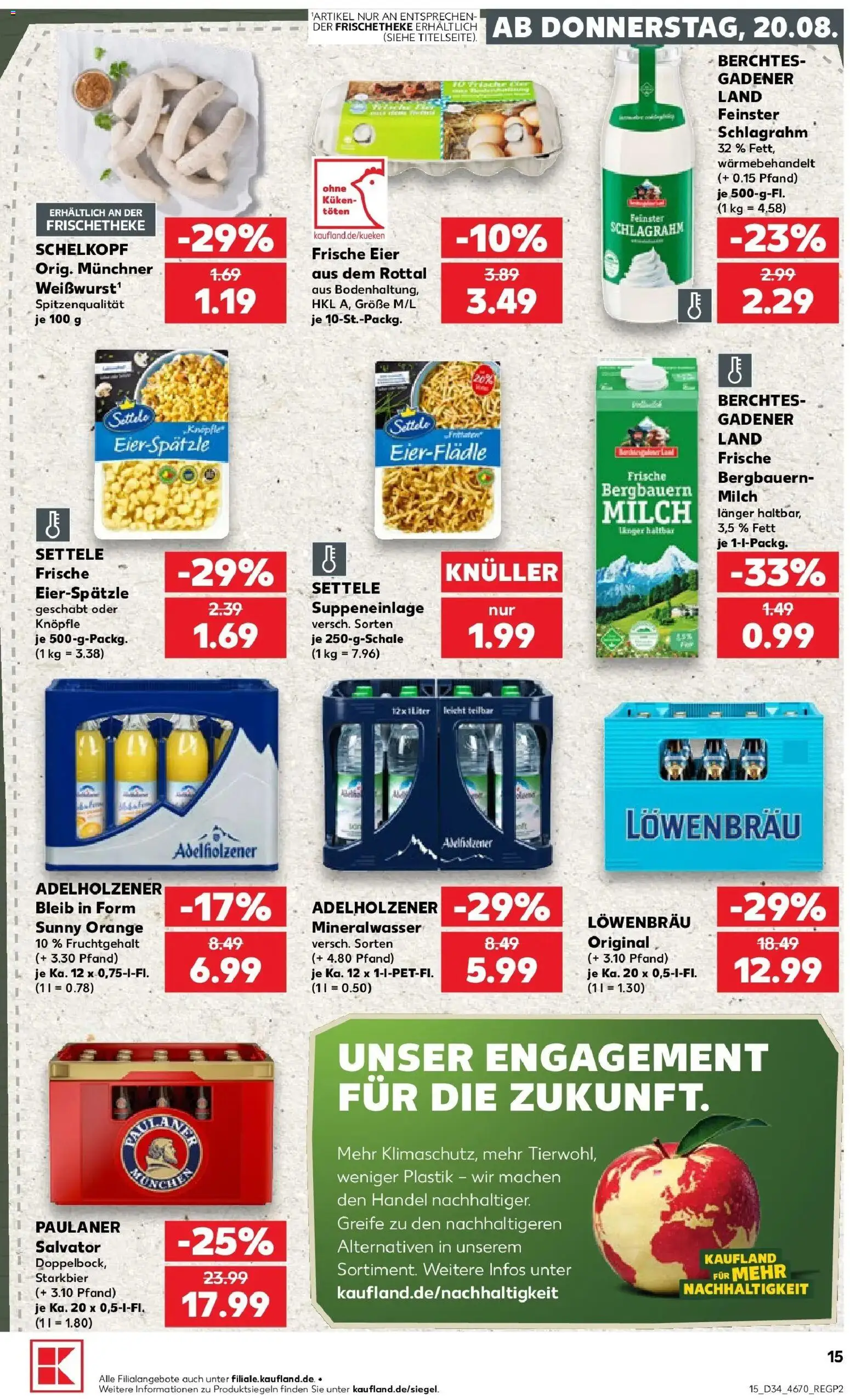 Prospekt Kaufland ab 17.08.2026 » Angebote Online zum Blättern | Seite: 26 | Produkte: Milch, Eier, Adelholzener, Mineralwasser