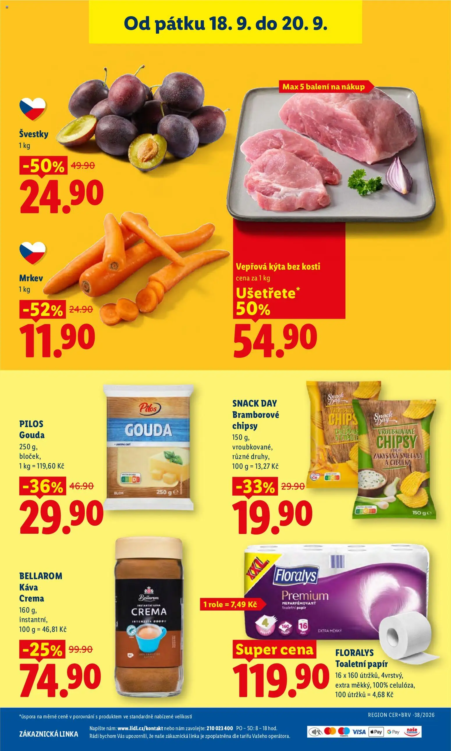 Lidl leták od 17.09.2026 | Strana: 41 | Produkty: Mrkev, Zakysaná smetana, Chipsy, Bellarom