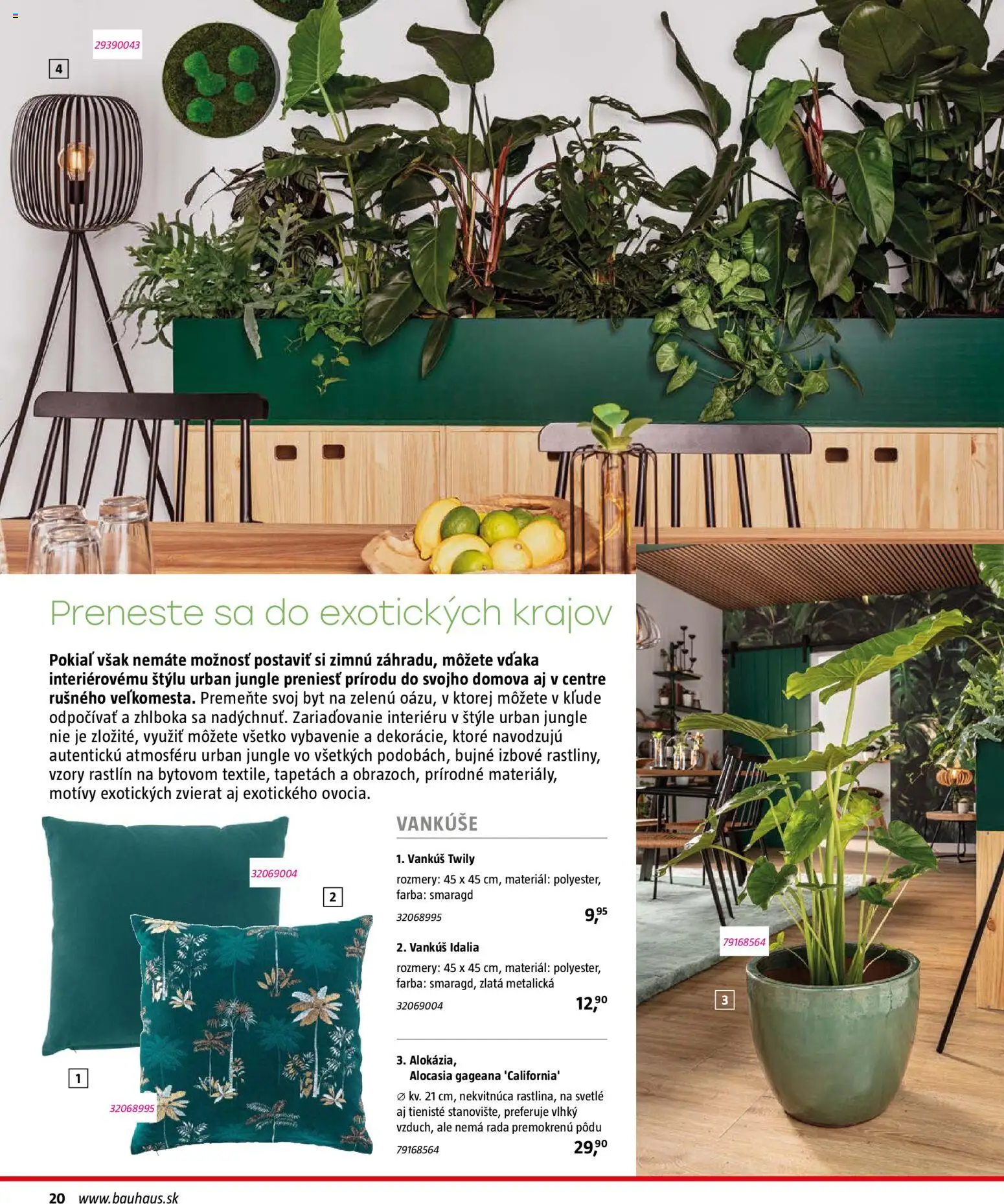 Nové Bauhaus akcie – leták je platný od 03.08.2026 | Strana: 20 | Produkty: Vankúš, Vankúše