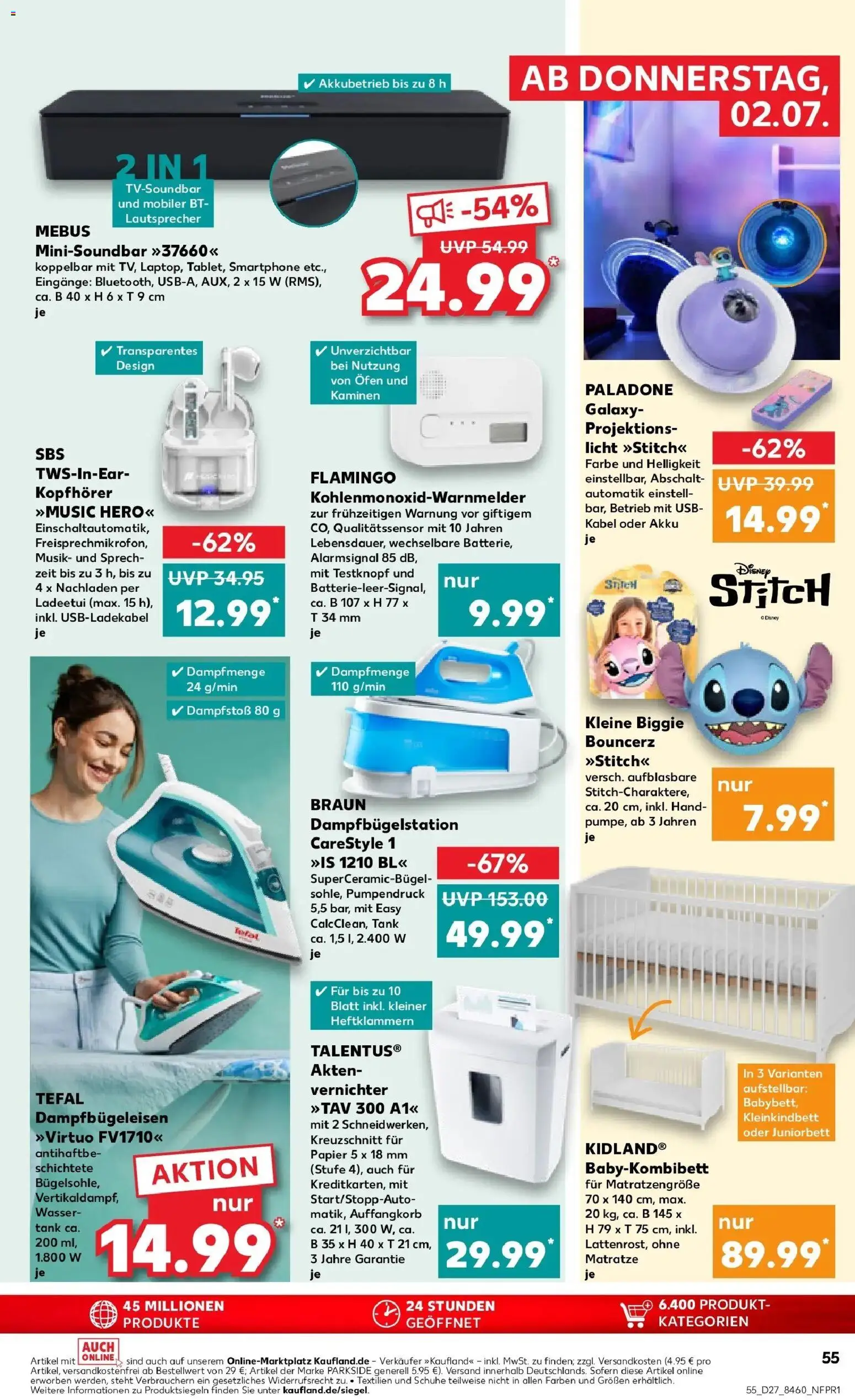 Kaufland Prospekt Alzey – gültig ab 29.06.2026 | Seite: 62 | Produkte: Kabel, Ofen, Matratze, Smartphone