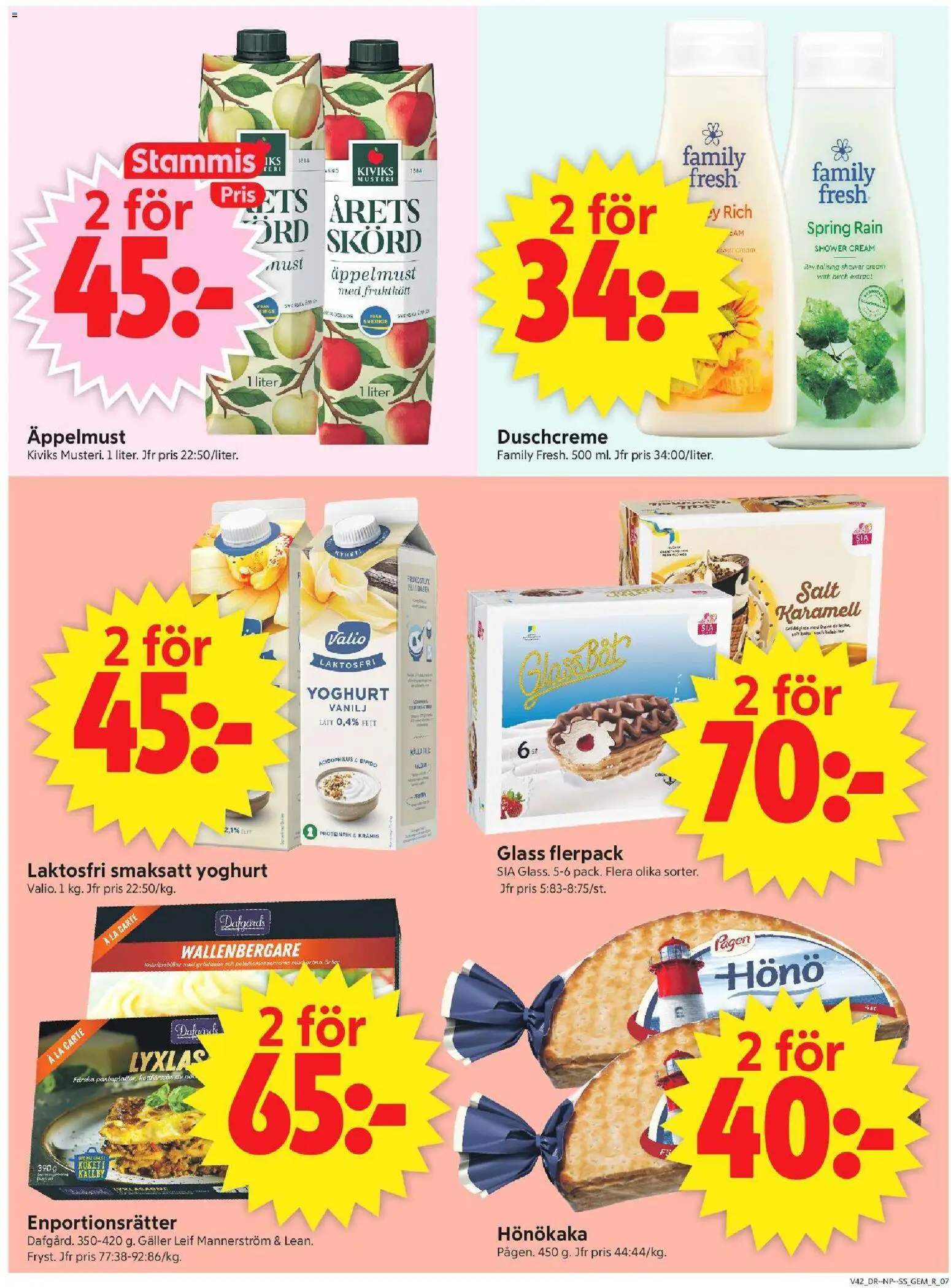 ICA Supermarket reklamblad aktuell från 12/10/2026 | Sida: 9 | Produkter: Gem, Salt, Smaksatt yoghurt, Glass