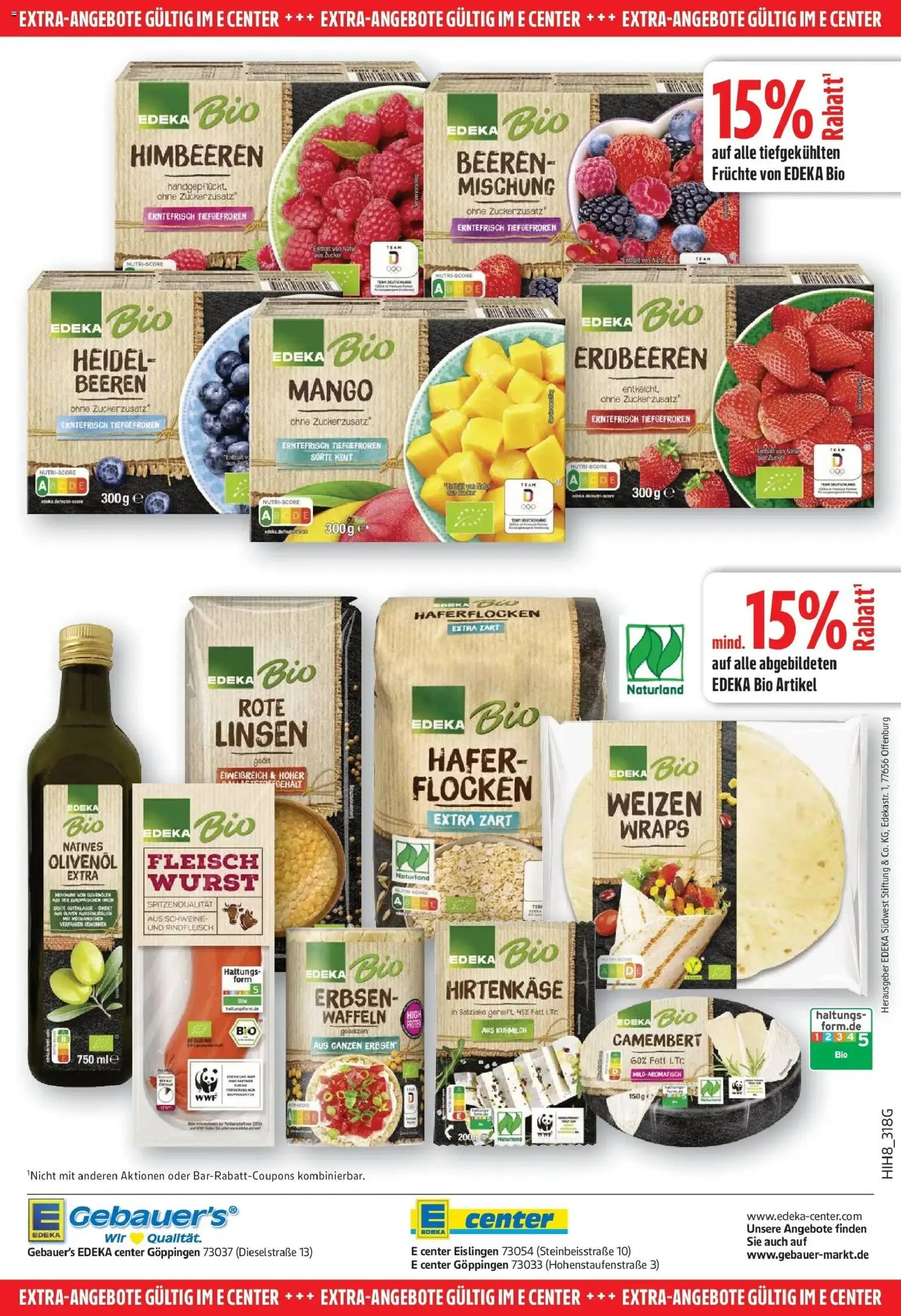 Edeka Prospekt Eislingen (ab 31.08.2026) » Angebote Online | Seite: 28 | Produkte: Himbeeren, Camembert, Mango, Wurst