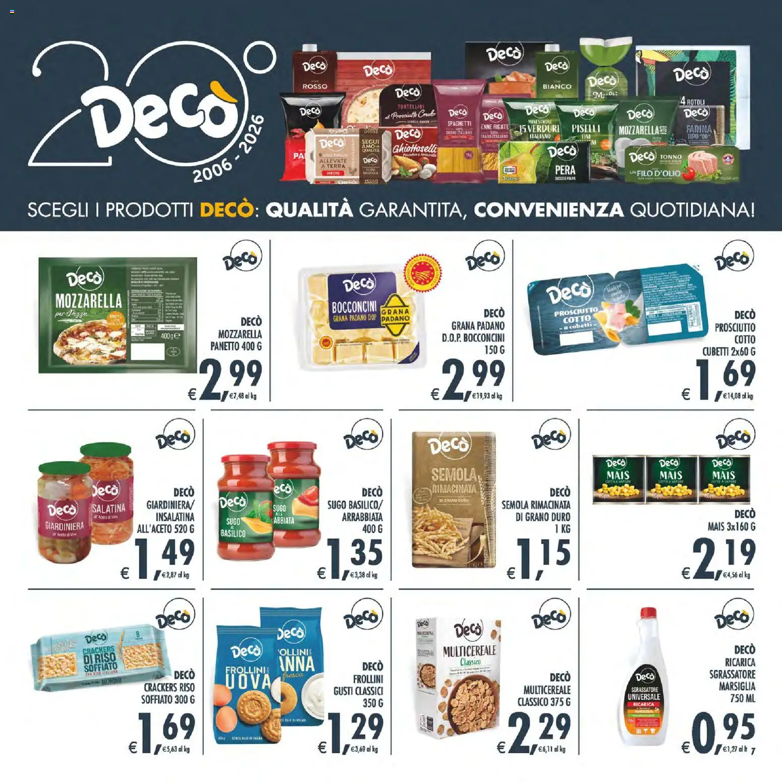 Volantino Decò del 10/07/2026 | Pagina: 7 | Prodotti: Uova, Succo, Basilico, Grana Padano