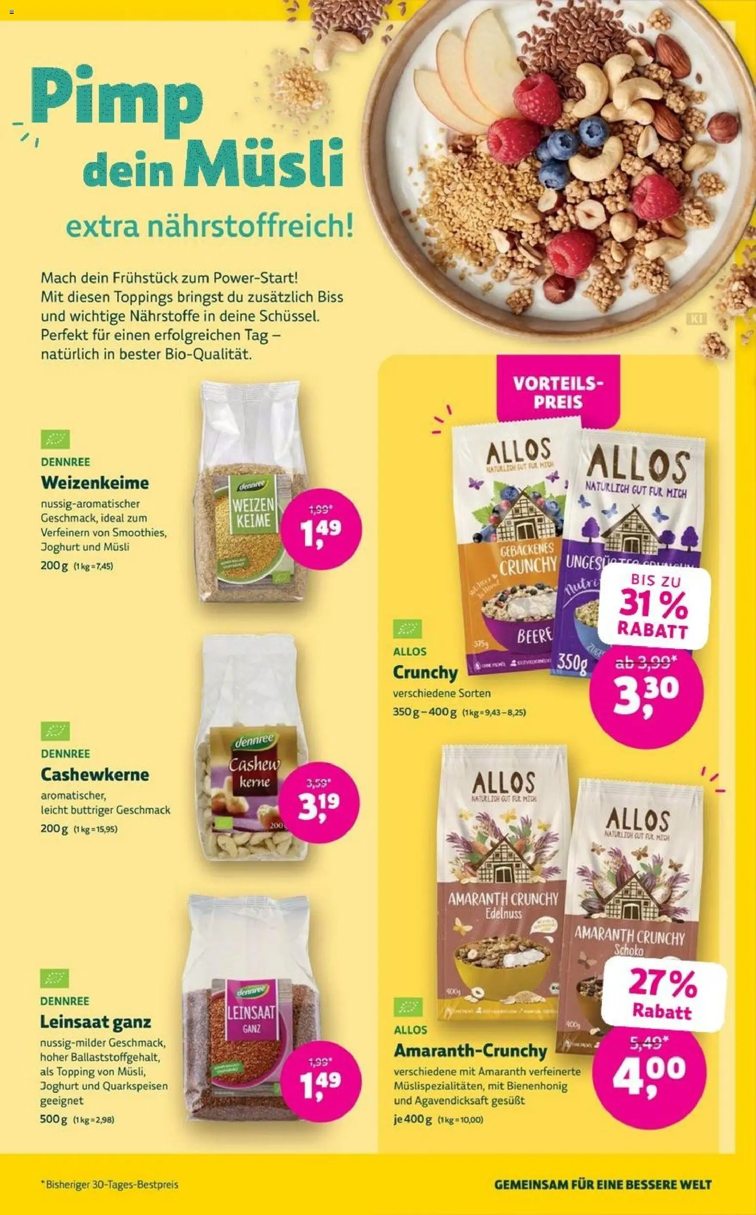 Denns BioMarkt Angebote – gültig ab 12.08.2026 | Seite: 11 | Produkte: Musli, Joghurt, Cashew