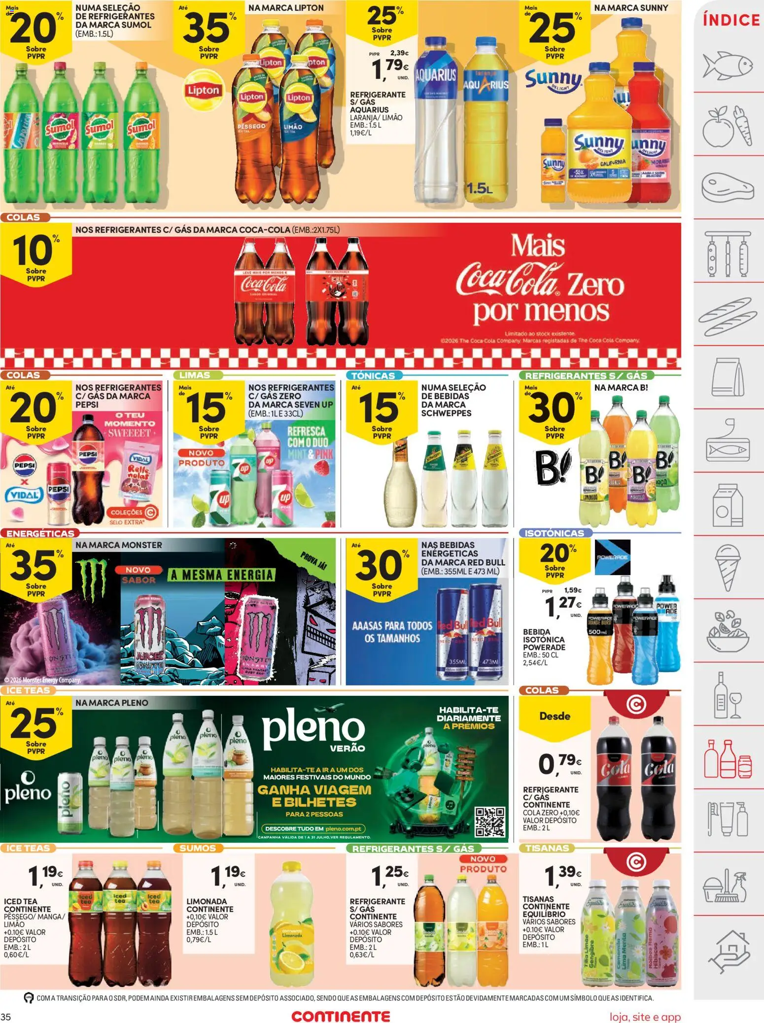 Continente folheto │ válido de 21/07/2026 | Página: 35 | Produtos: Refrigerante, Sumo, Bebida