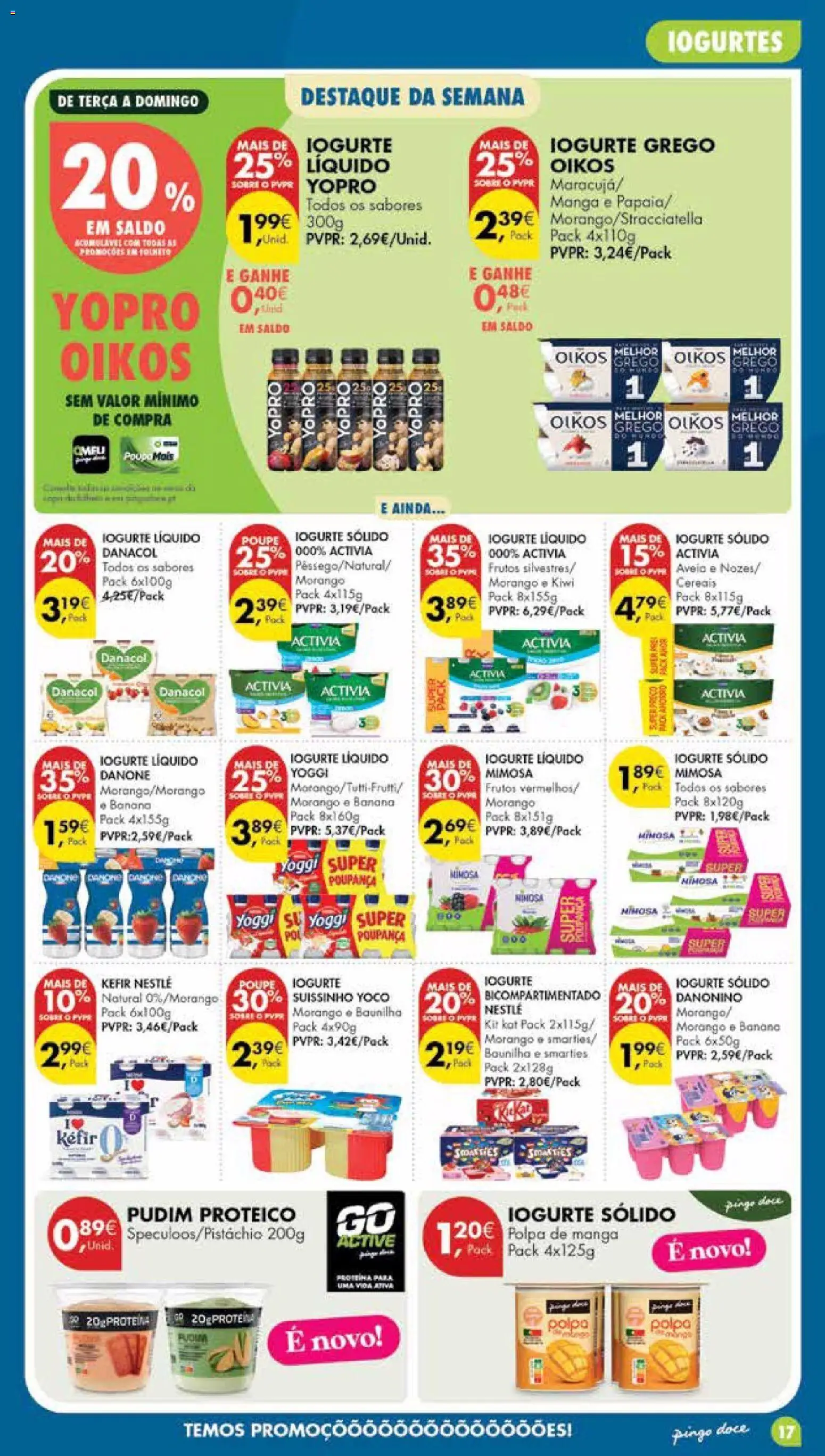 Pingo Doce folheto Poupe Esta Semana Madeira │ válido de 20/10/2026 | Página: 17 | Produtos: Manga, Pudim proteico, Kefir nestlé, Iogurte liquido