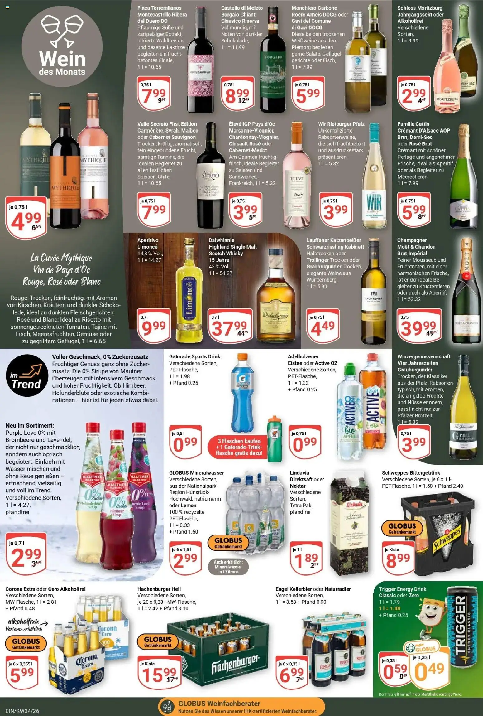 Globus Prospekt Homburg-Einöd (ab 17.08.2026) » Angebote online | Seite: 19 | Produkte: Schweppes, Mineralwasser, Gemüse, Zucker