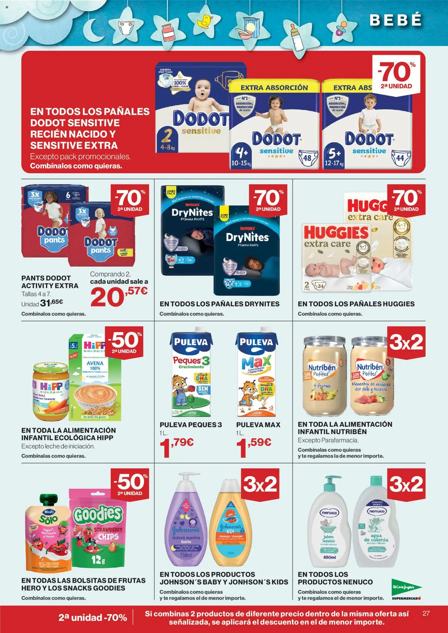 El Corte Inglés ofertas │ válido desde el 28/10/2026 | Página: 27 | Productos: Omega, Colonia, Snacks, Baño