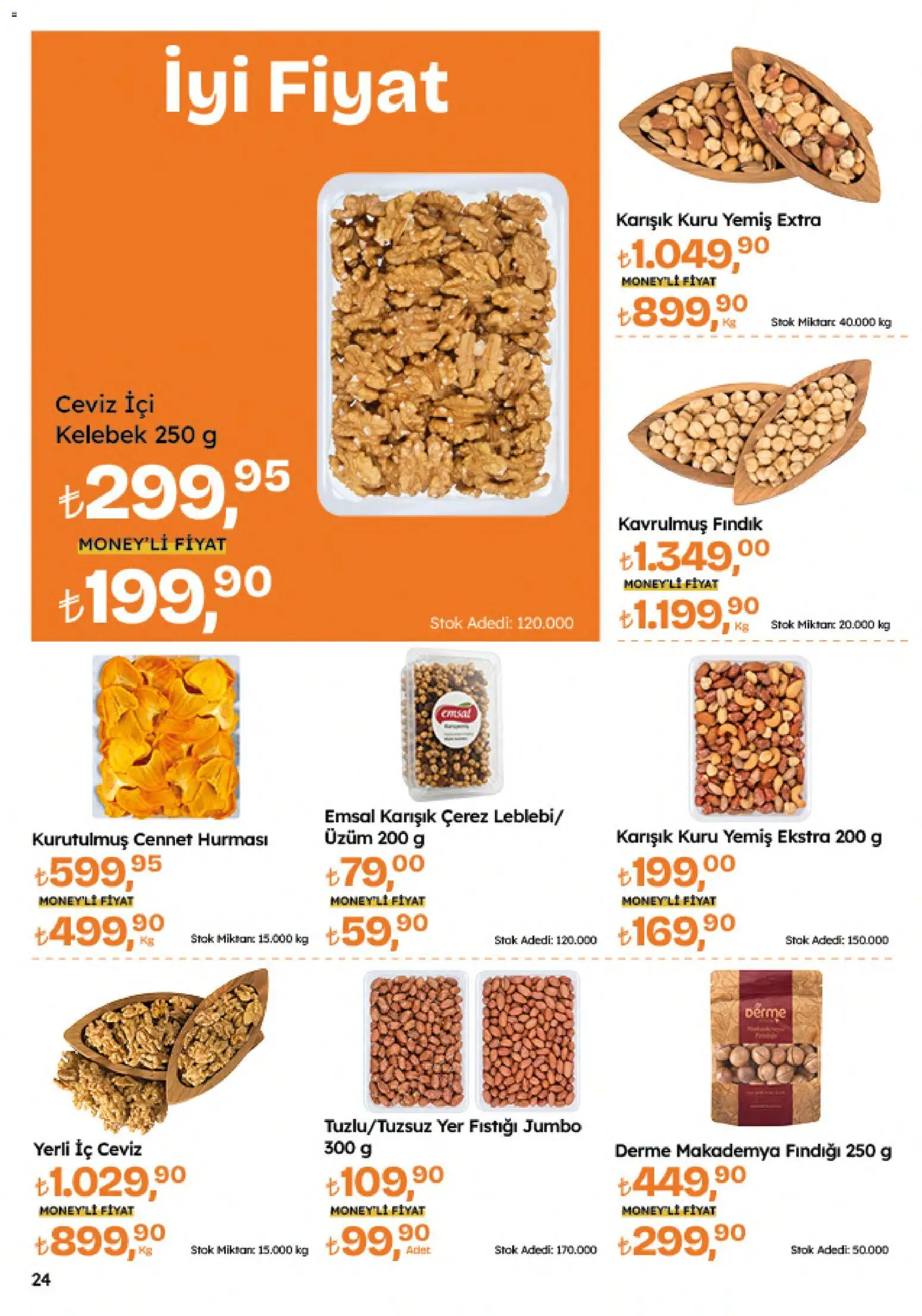 Migros Katalog - 5M Migroskop Dijital - 23 Temmuz 2026 tarihinden itibaren geçerlidir | Sayfa: 24 | Ürünler: Fındık, Yer fıstığı, Üzüm, Cennet hurması