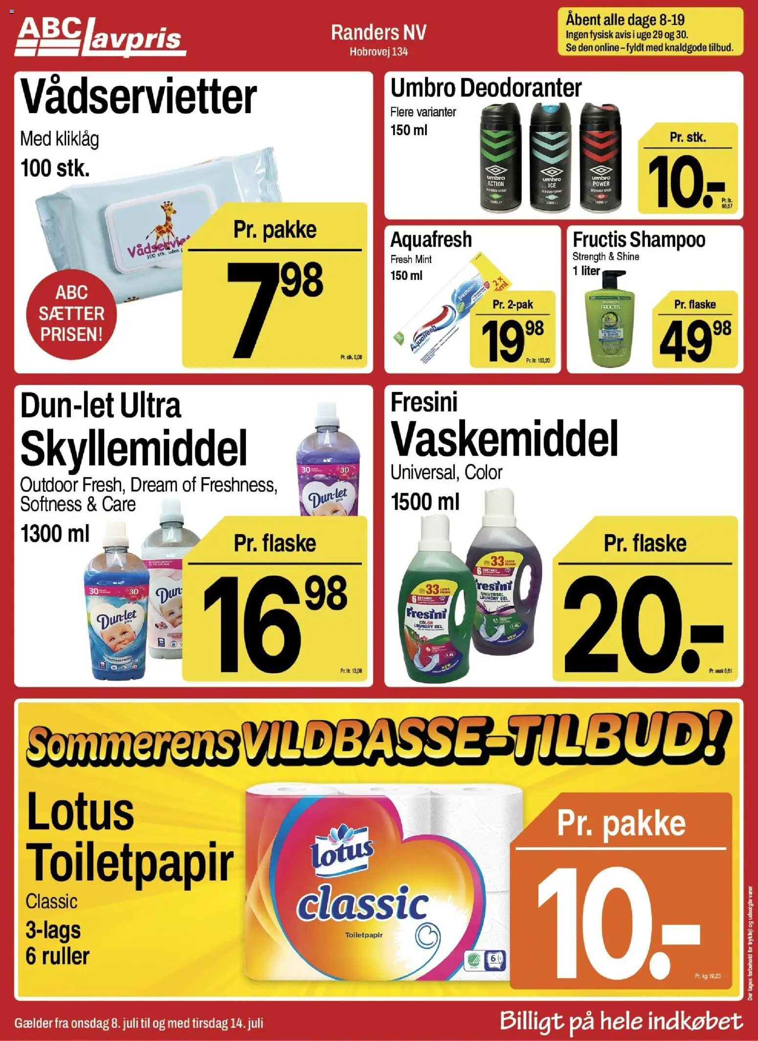 Abc Lavpris tilbudsavis – gyldig fra 08/07/2026 | Side: 8 | Produkter: Shampoo, Skyllemiddel