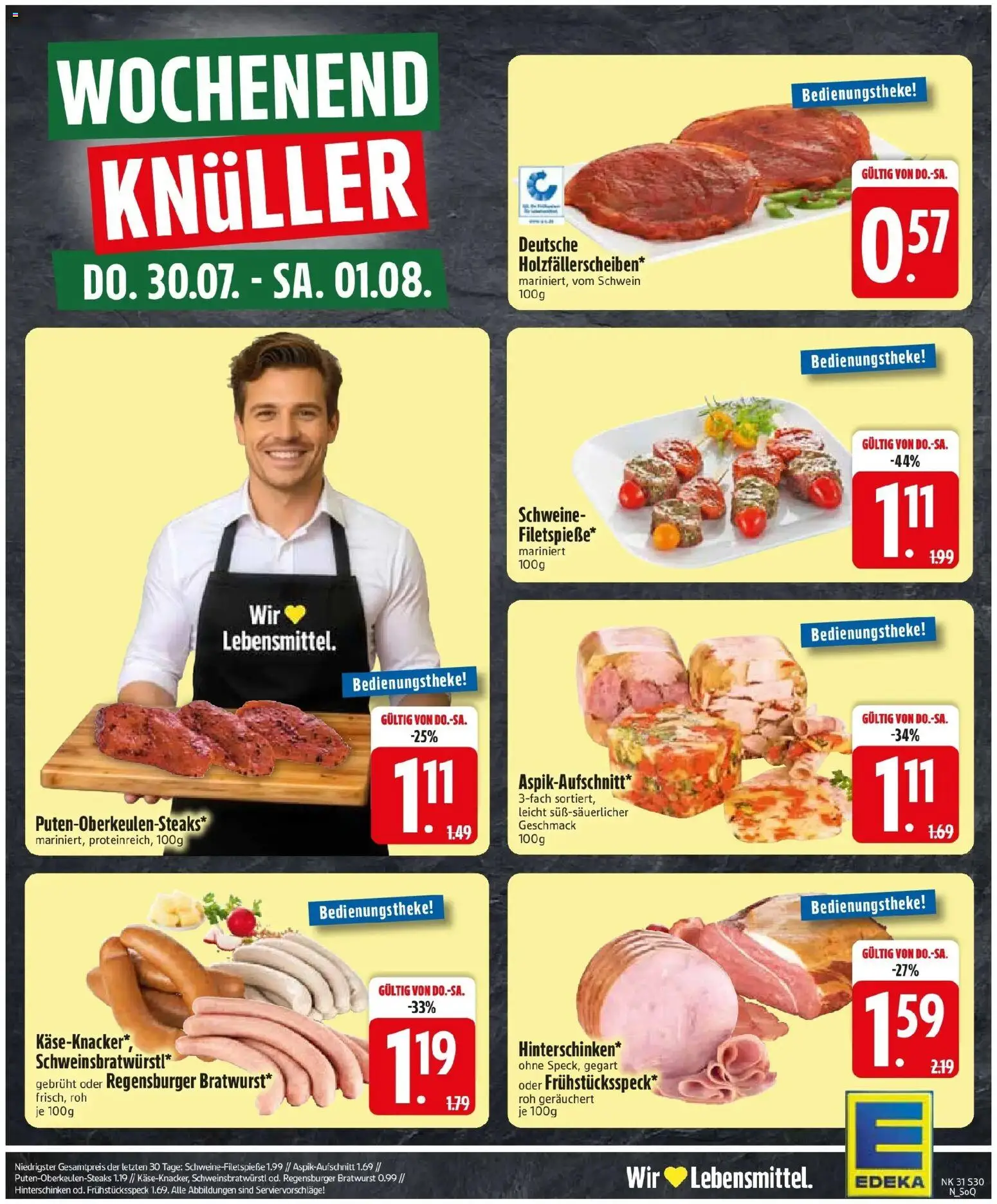 Edeka prospekt Vohburg – gültig ab 27.07.2026 | Seite: 32 | Produkte: Bratwurst