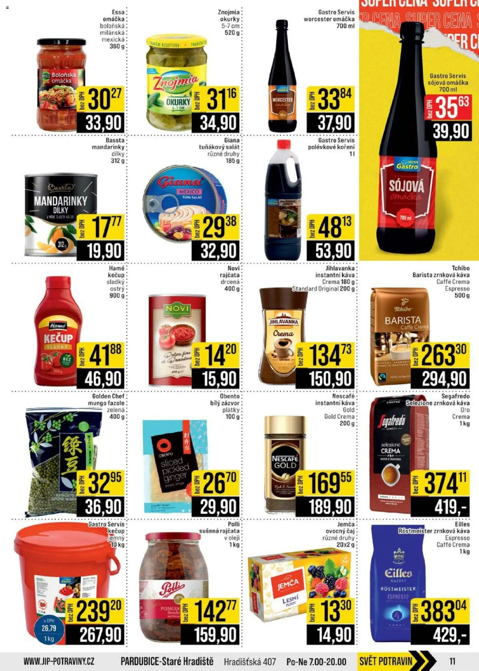 Jip leták - Cash & Carry od 27.05.2026 | Strana: 11 | Produkty: Káva, Rajčata, Instantní káva, Crema