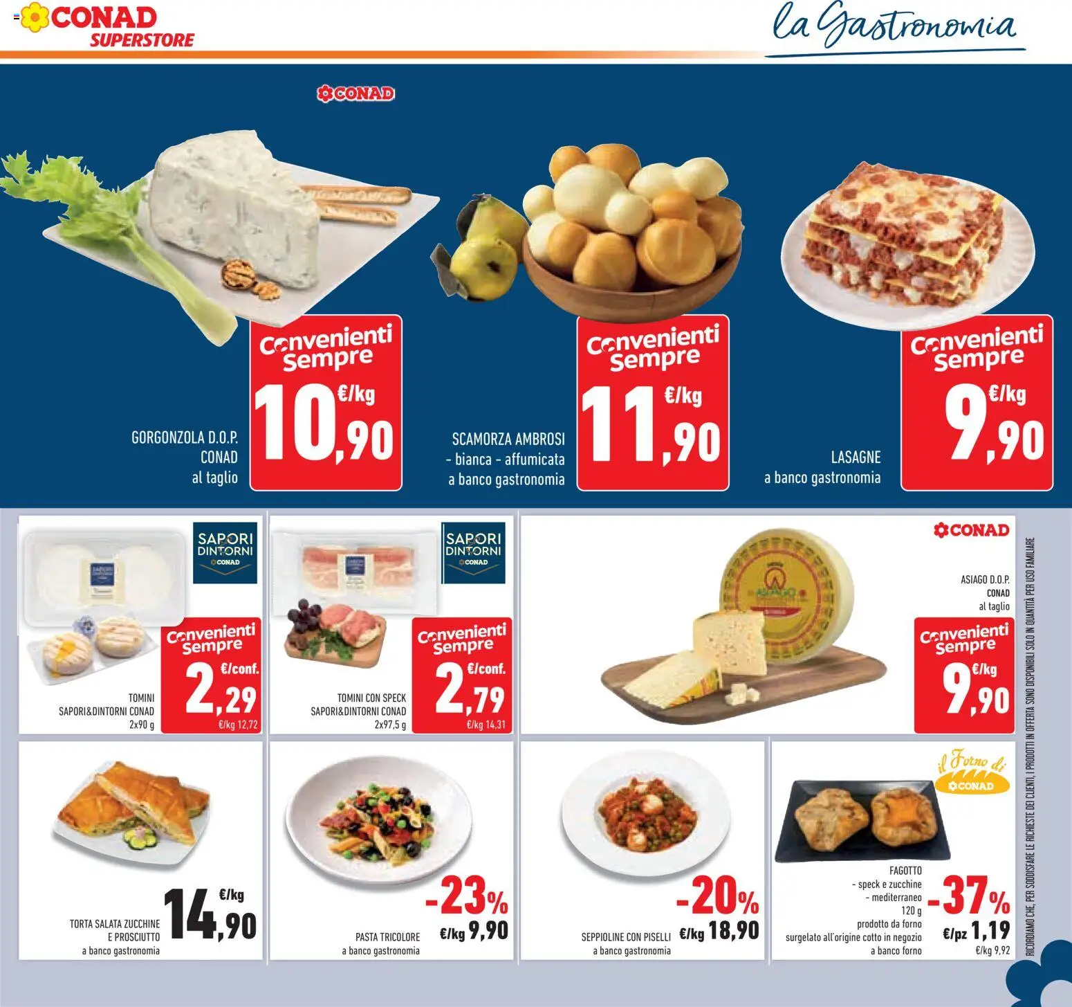 Volantino Conad del 04.06.2026 | Pagina: 19 | Prodotti: Speck, Prosciutto, Lasagna, Pasta