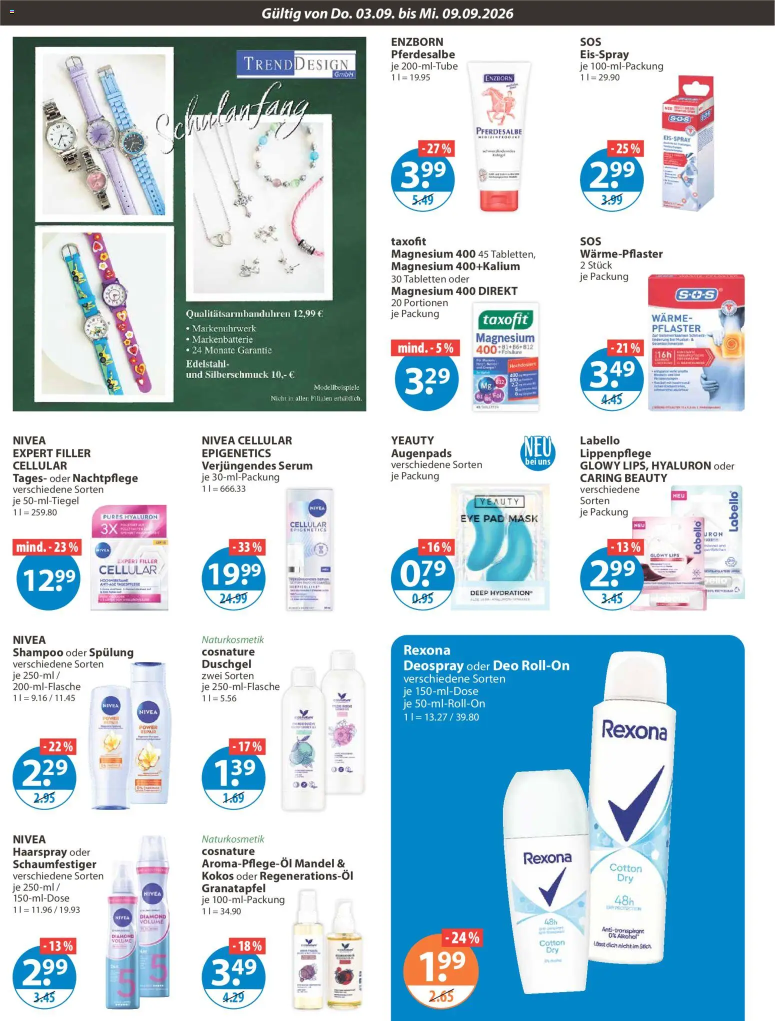 V-Markt Angebote – gültig ab 03.09.2026 | Seite: 10 | Produkte: Shampoo, Spülung, Haarspray, Deospray