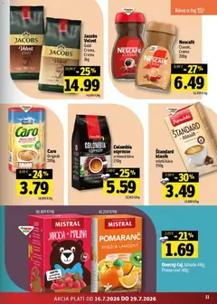 Fresh leták platný od 16.07.2026 | Strana: 11 | Produkty: Jacobs Velvet, Káva, Nescafé Gold, Zrnková káva