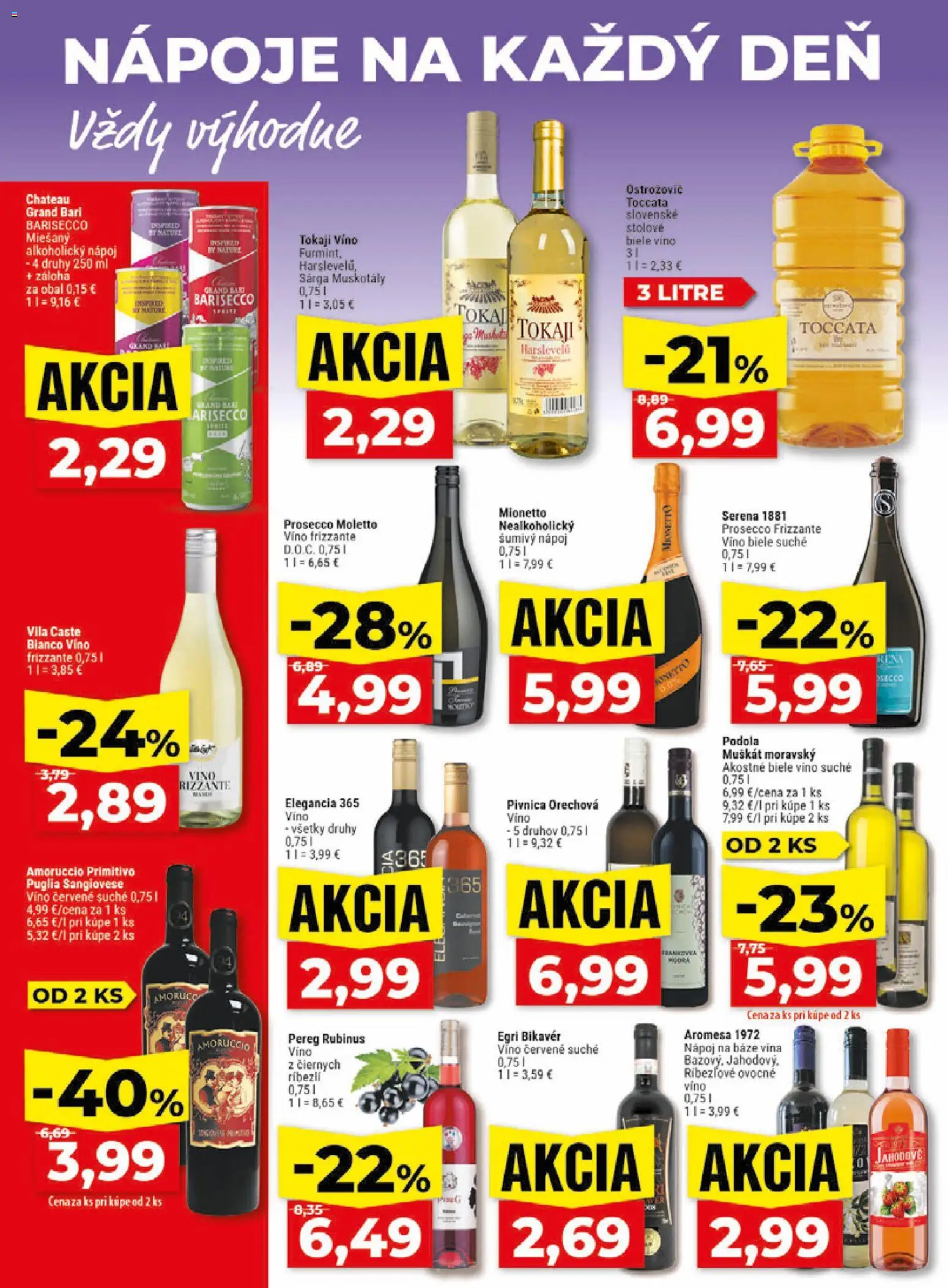 Nové Klas akcie – leták je platný od 10.08.2026 | Strana: 21 | Produkty: Víno, Prosecco, Nápoje, Mionetto Prosecco