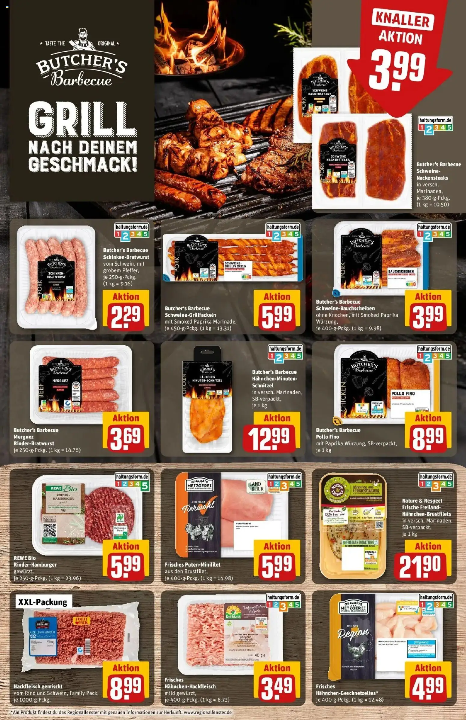 REWE Prospekt ab 31.08.2026 zum Blättern » Angebote | Seite: 9 | Produkte: Grill, Hahnchen, Schnitzel, Paprika