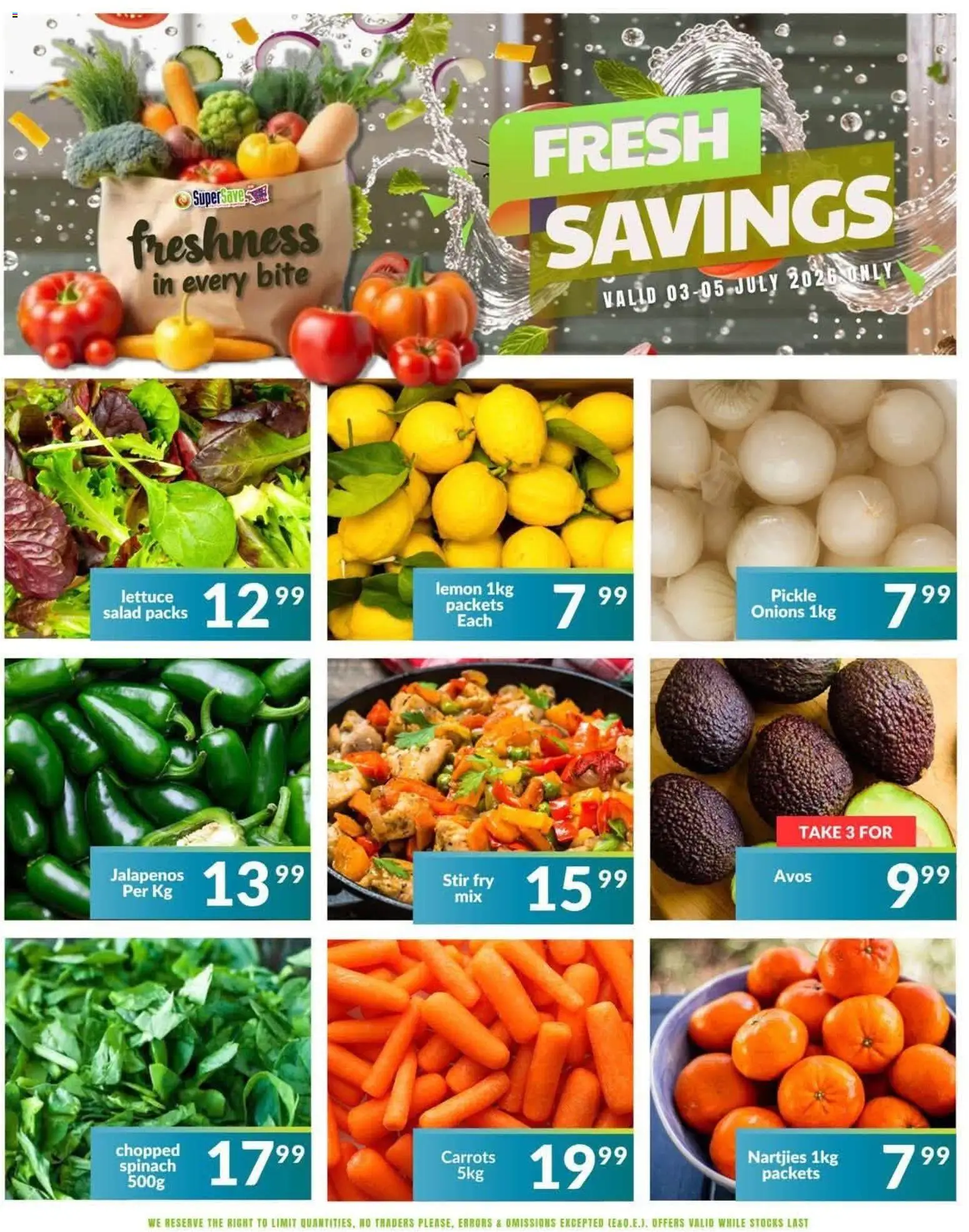 New Super Save catalogue – valid from 05/07/2026 | Page: 11 | Products: Salad, Onions, Lemon, Lettuce