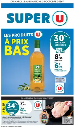 Super U - Prévisualisation de Super U - Les prix bas de la semaine valide à partir de 13/10/2026