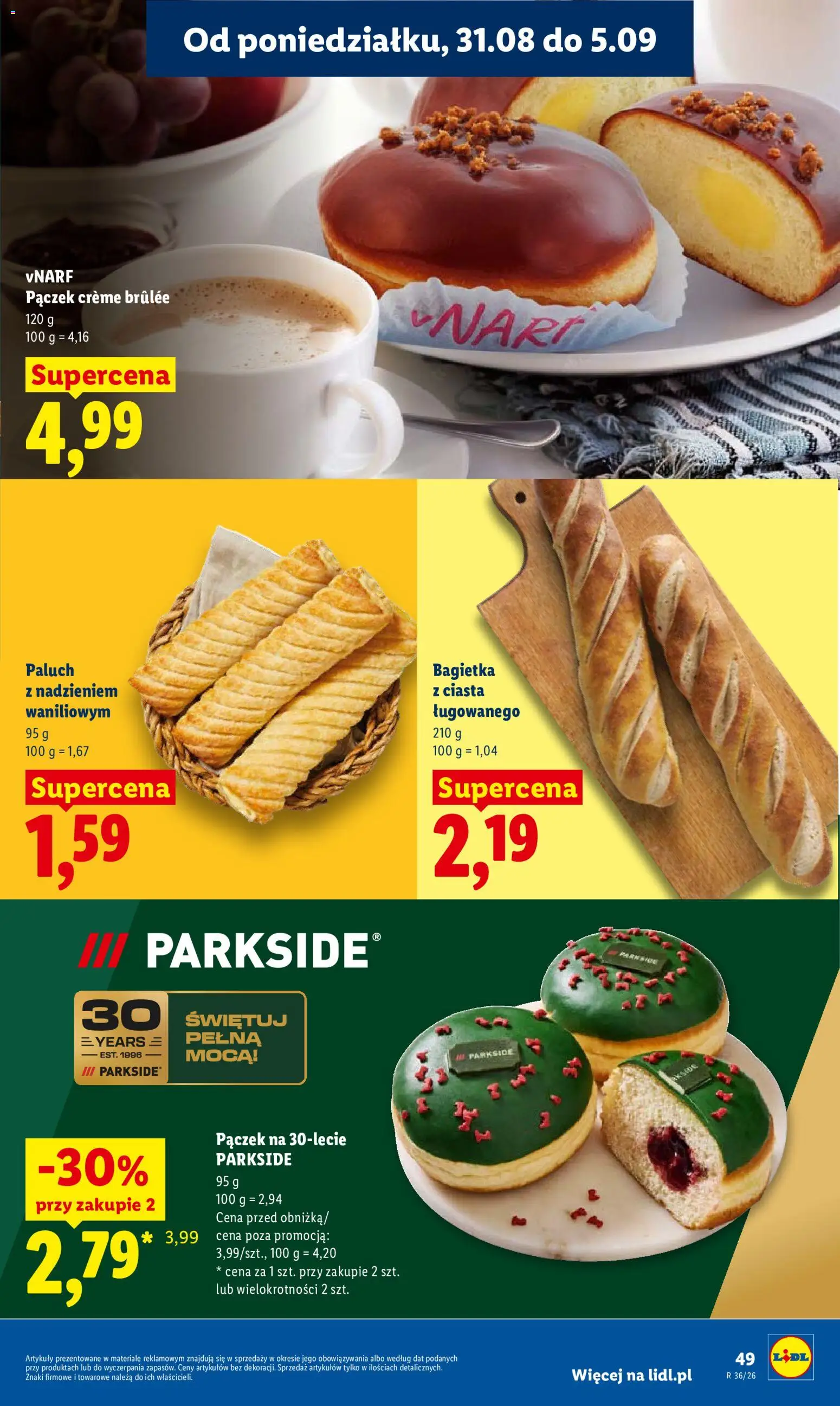 Lidl Polsko leták od 31.08.2026 | Strana: 49 | Produkty: Parkside, Crème brûlée