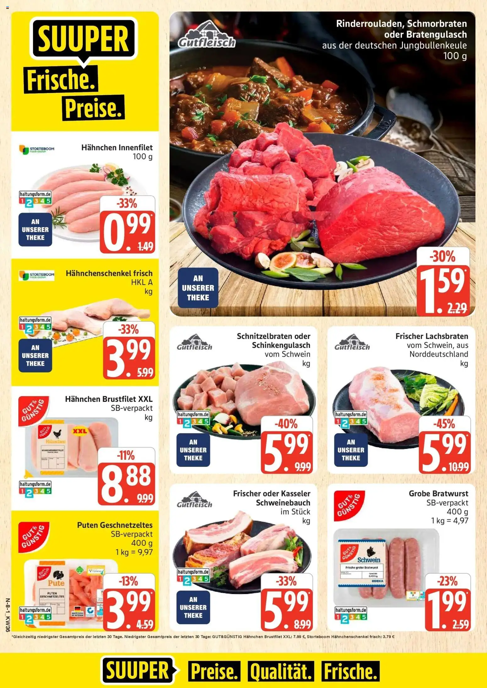 Marktkauf Prospekt Buxtehude (ab 31.08.2026) » Angebote online | Seite: 8 | Produkte: Hahnchen, Hahnchenschenkel, Schweinebauch, Bratwurst