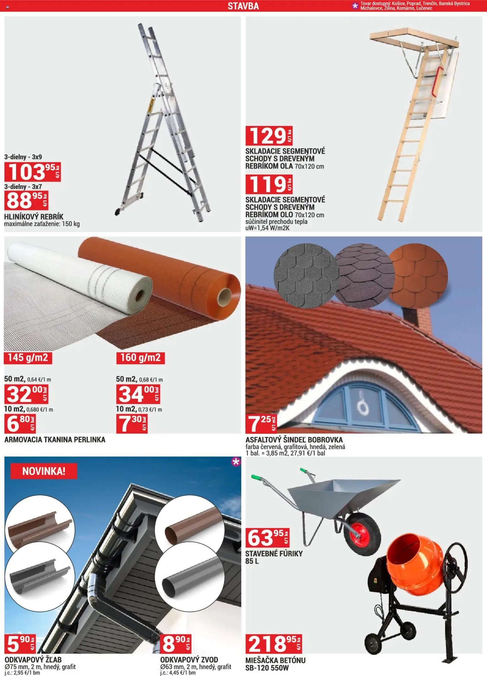 Nové Merkury Market akcie – leták je platný od 01.04.2026 | Strana: 36 | Produkty: Rebrík