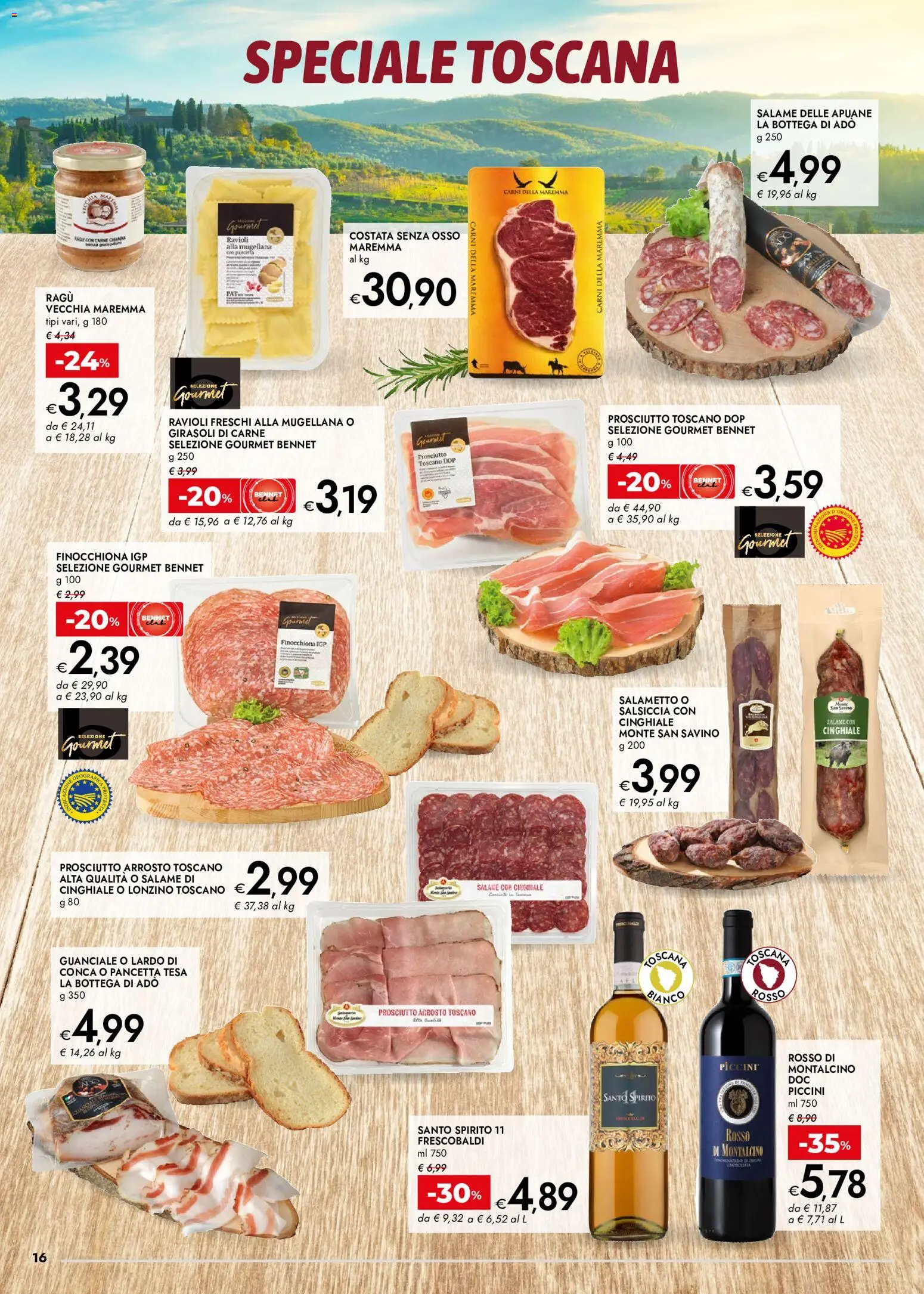 Volantino bennet del 27/08/2026 | Pagina: 16 | Prodotti: Arrosto, Pomodoro, Ragú, Guanciale