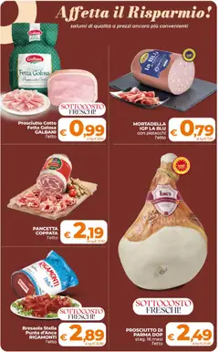 Anteprima del volantino Ipercoop volantino Sicilia valido a partire dal 31/07/2026 | Pagina: 17 | Prodotti: Prosciutto di Parma, Bresaola, Pancetta, Mortadella