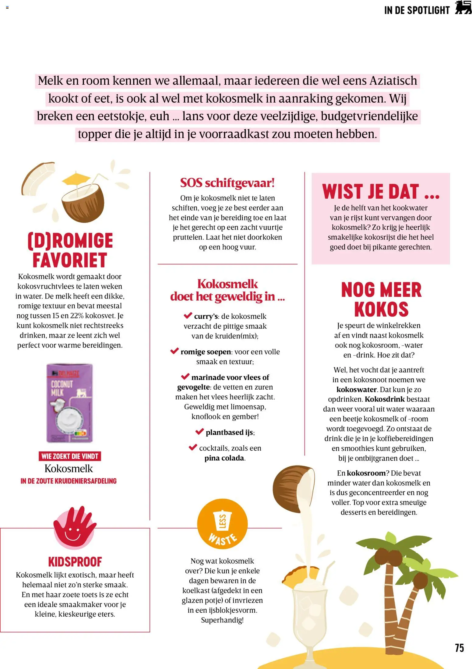 {H1} | Pagina: 75 | Producten: Rijst, Kokosnoot, Water, Kokosmelk
