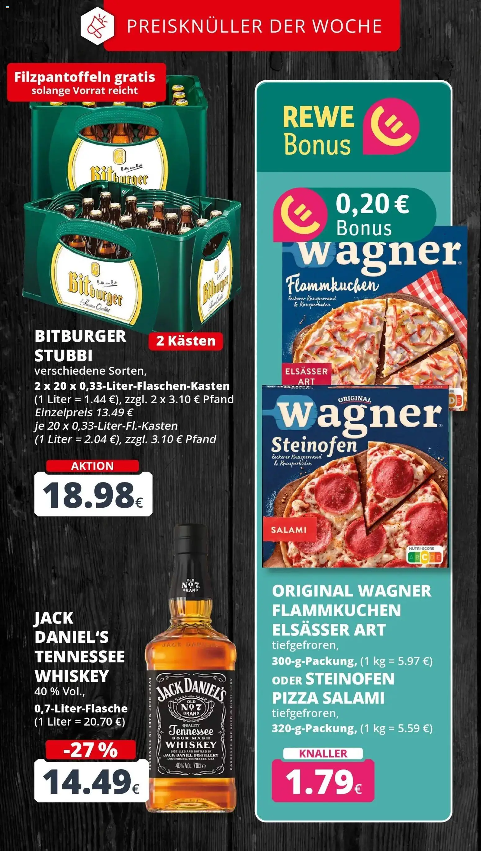 REWE Prospekt ab 14.09.2026 zum Blättern » Angebote | Seite: 4 | Produkte: Jack Daniel's, Salami, Pizza, Whiskey