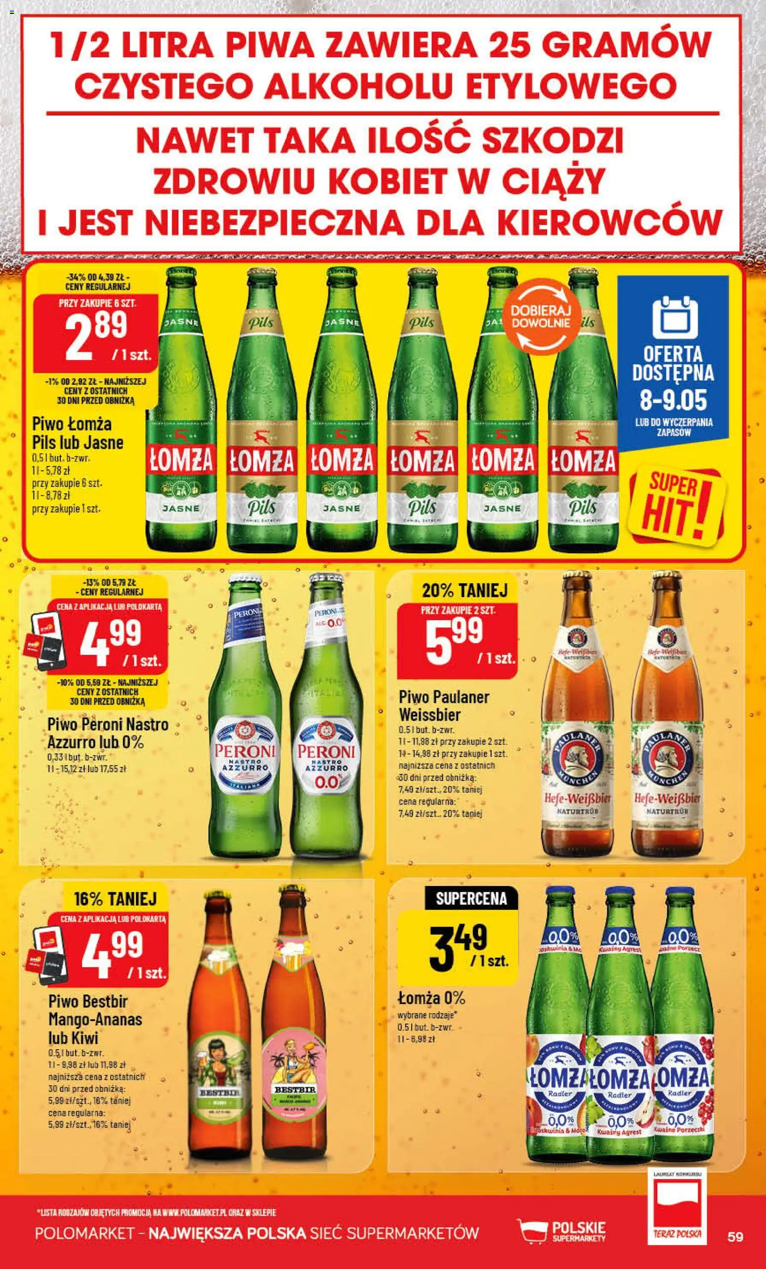 POLOmarket gazetka od 06.05.2026 | Strona: 59 | Produkty: Agrest, Piwo, Kiwi